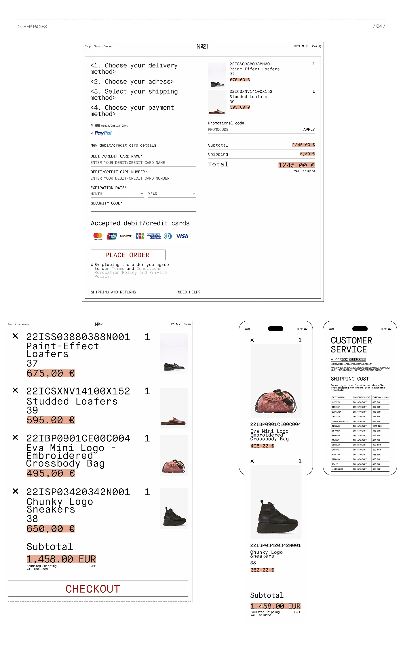 E-commerce/Numero21 — Изображение №11 — Интерфейсы на Dprofile