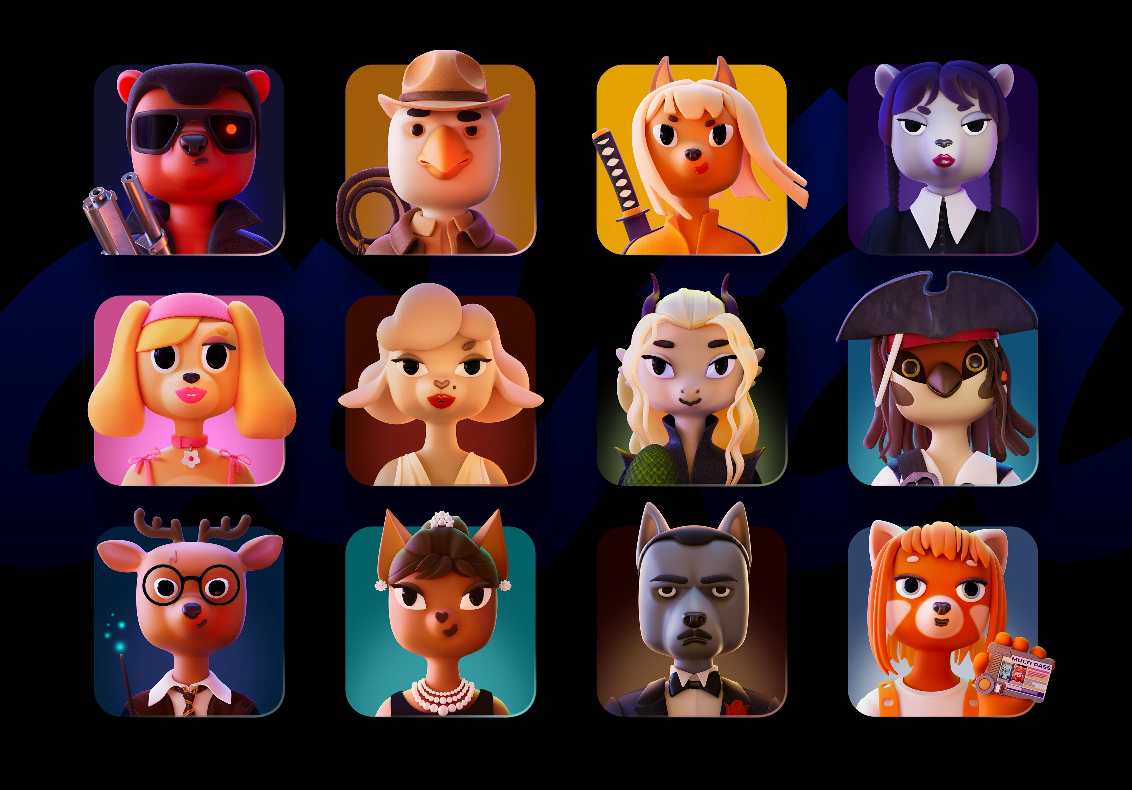 Сет персонажей для онлайн-кинотеатра Иви — Изображение №3 — Интерфейсы, Иллюстрация на Dprofile