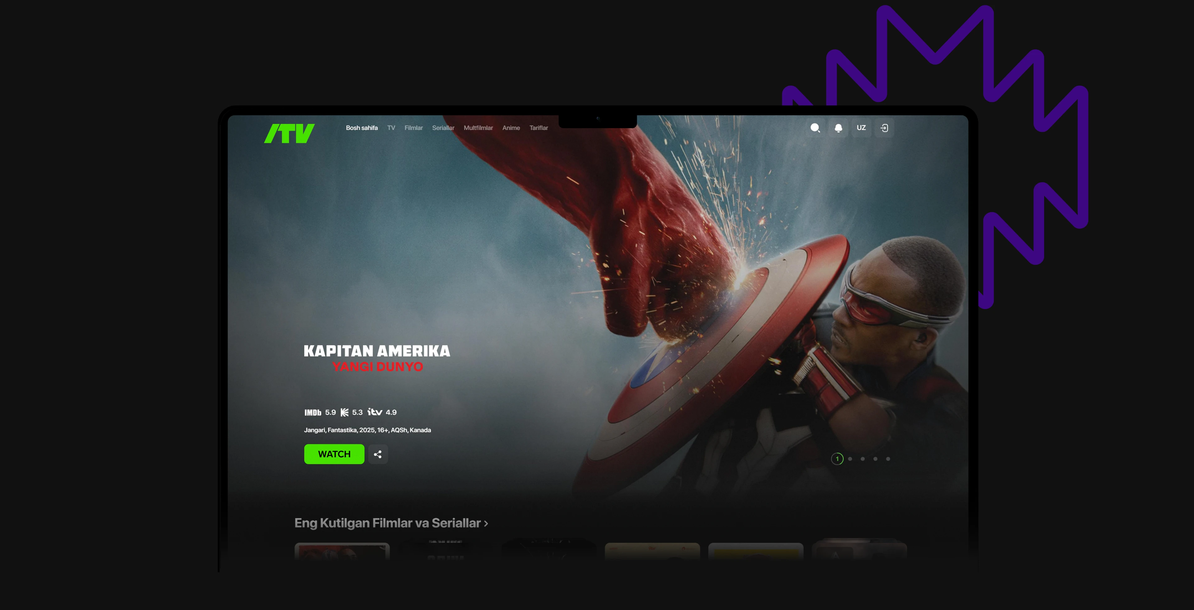 iTV — визуальная система стримингового сервиса Узбекистана — Изображение №7 — Брендинг, Иллюстрация на Dprofile