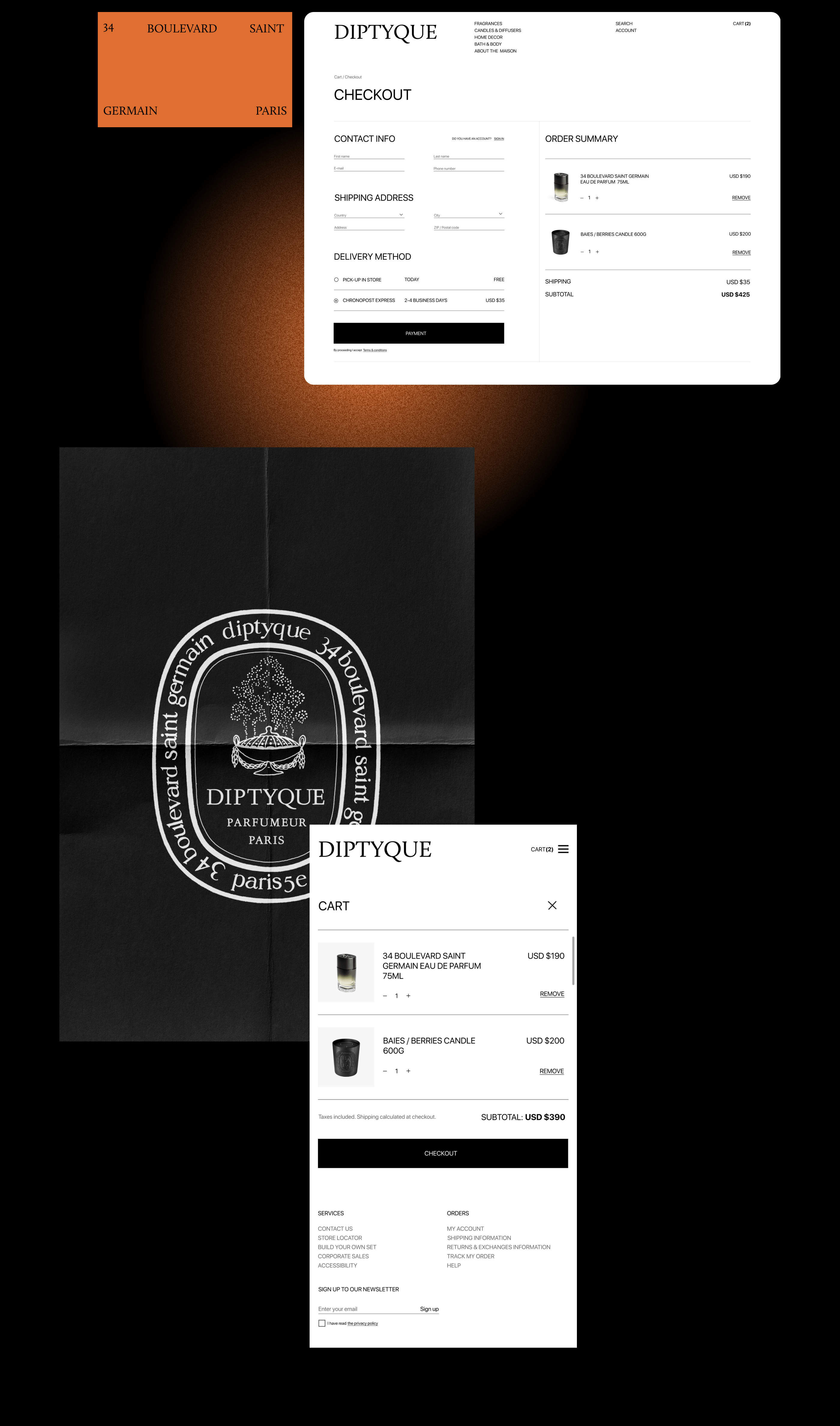 DIPTYQUE — redesign concept — Изображение №5 — Интерфейсы на Dprofile