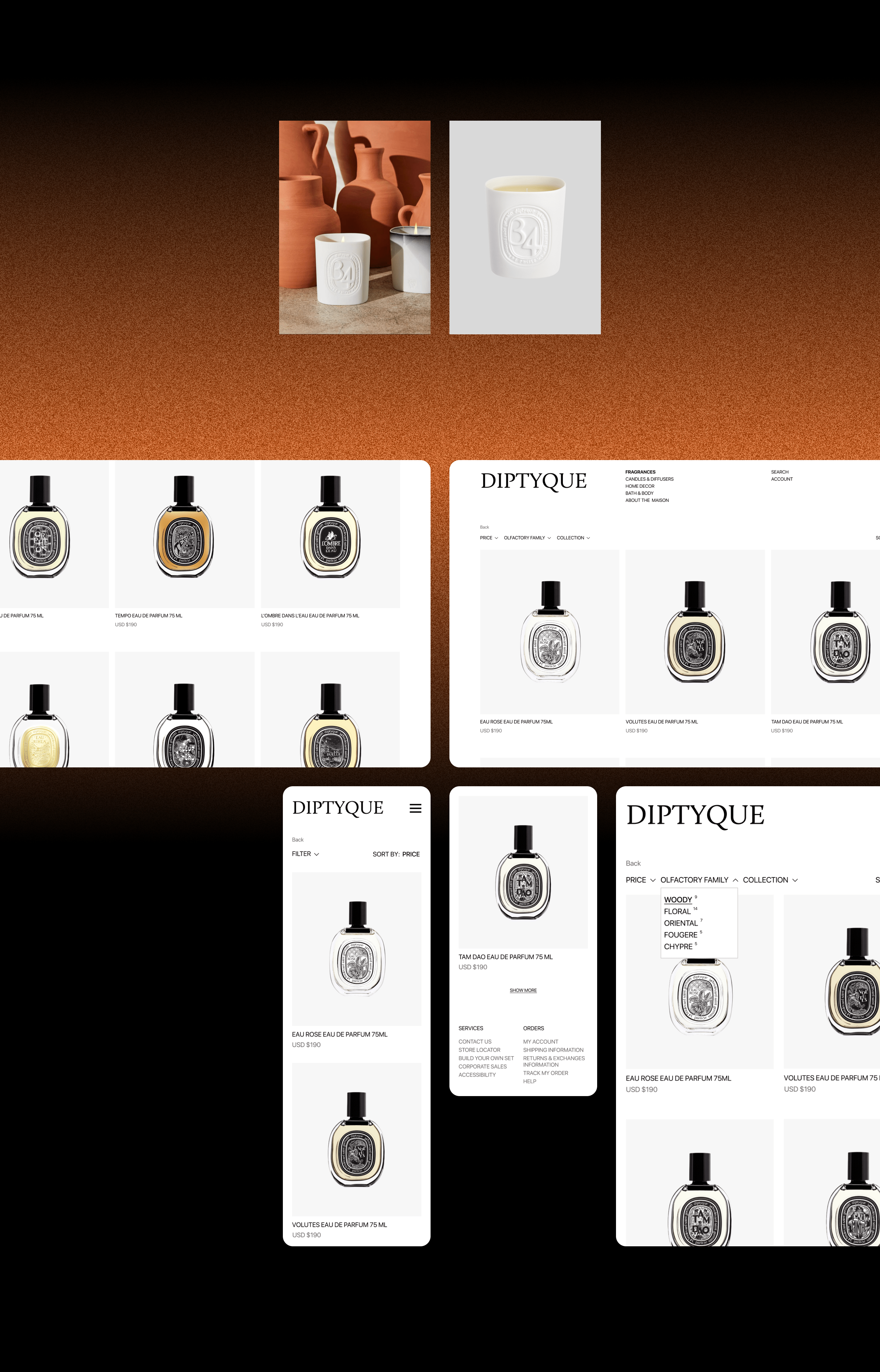 DIPTYQUE — redesign concept — Изображение №3 — Интерфейсы на Dprofile