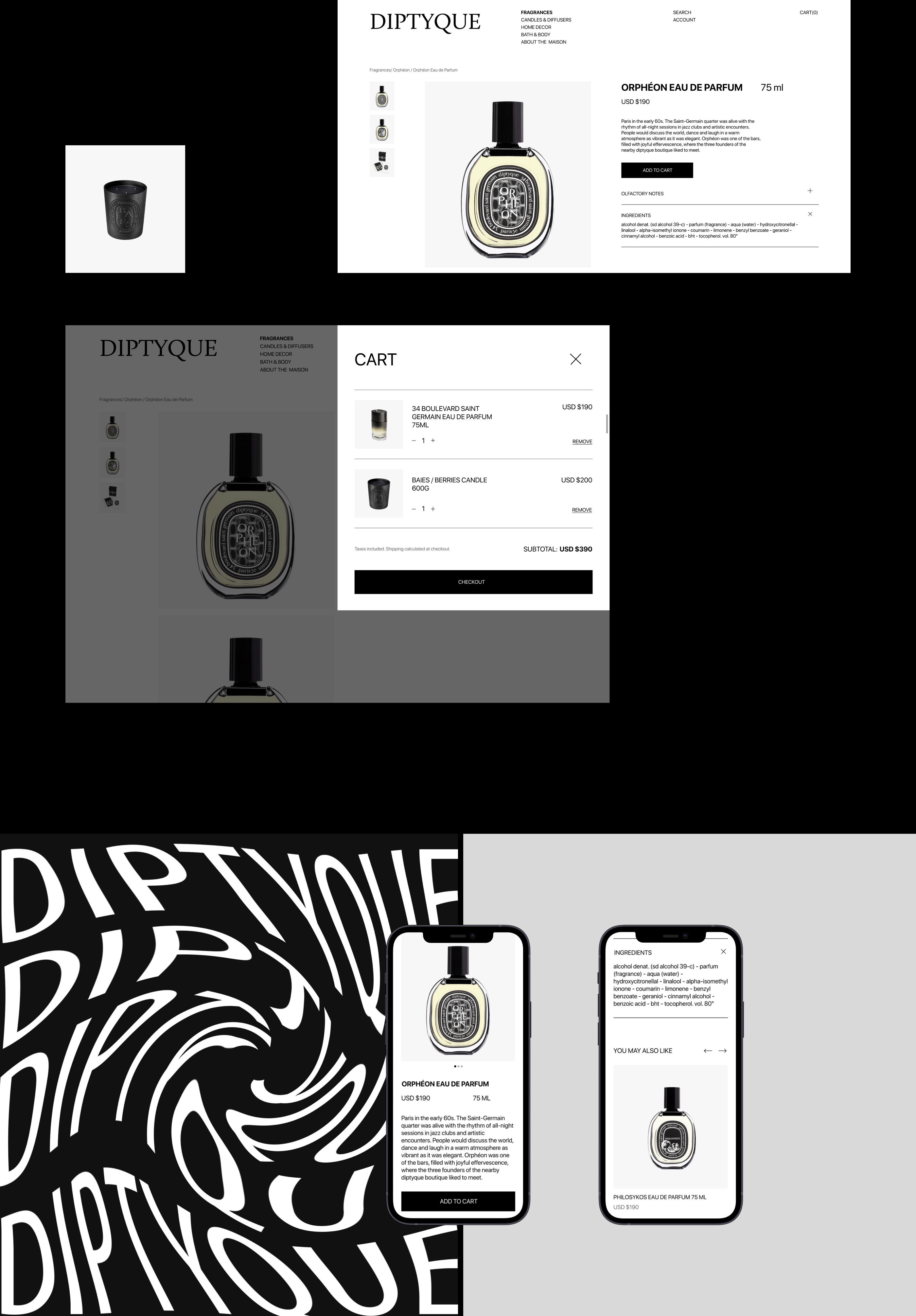 DIPTYQUE — redesign concept — Изображение №6 — Интерфейсы на Dprofile