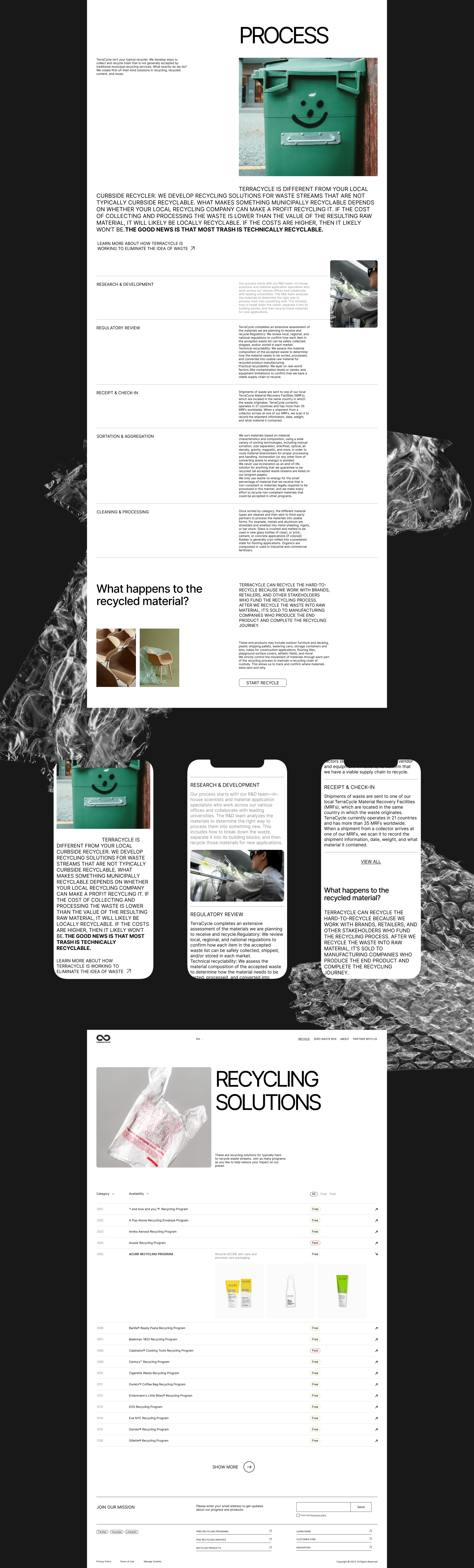 Terracycle — corporate website — Изображение №8 — Интерфейсы на Dprofile
