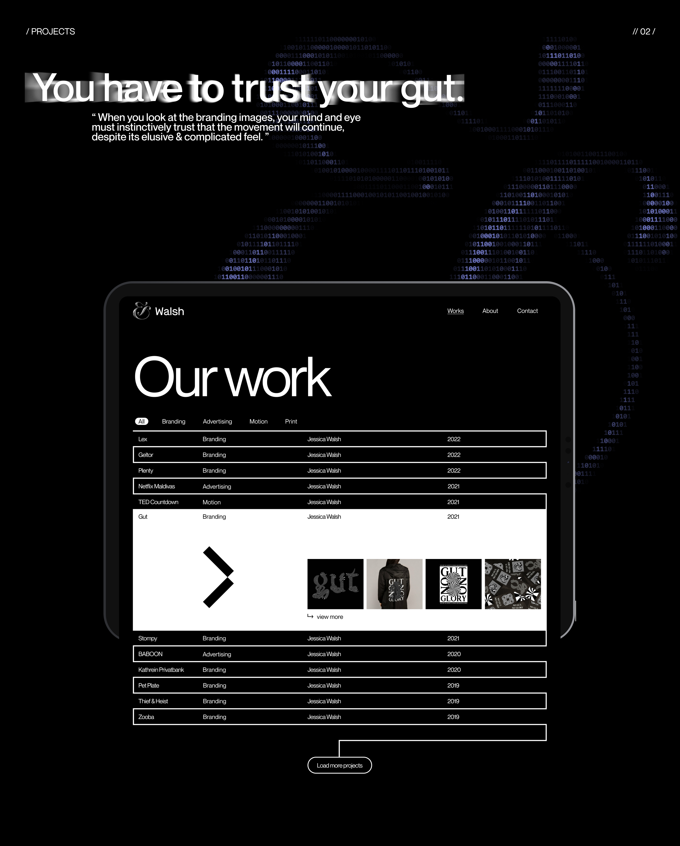 &Walsh - agency website — Изображение №4 — Интерфейсы на Dprofile