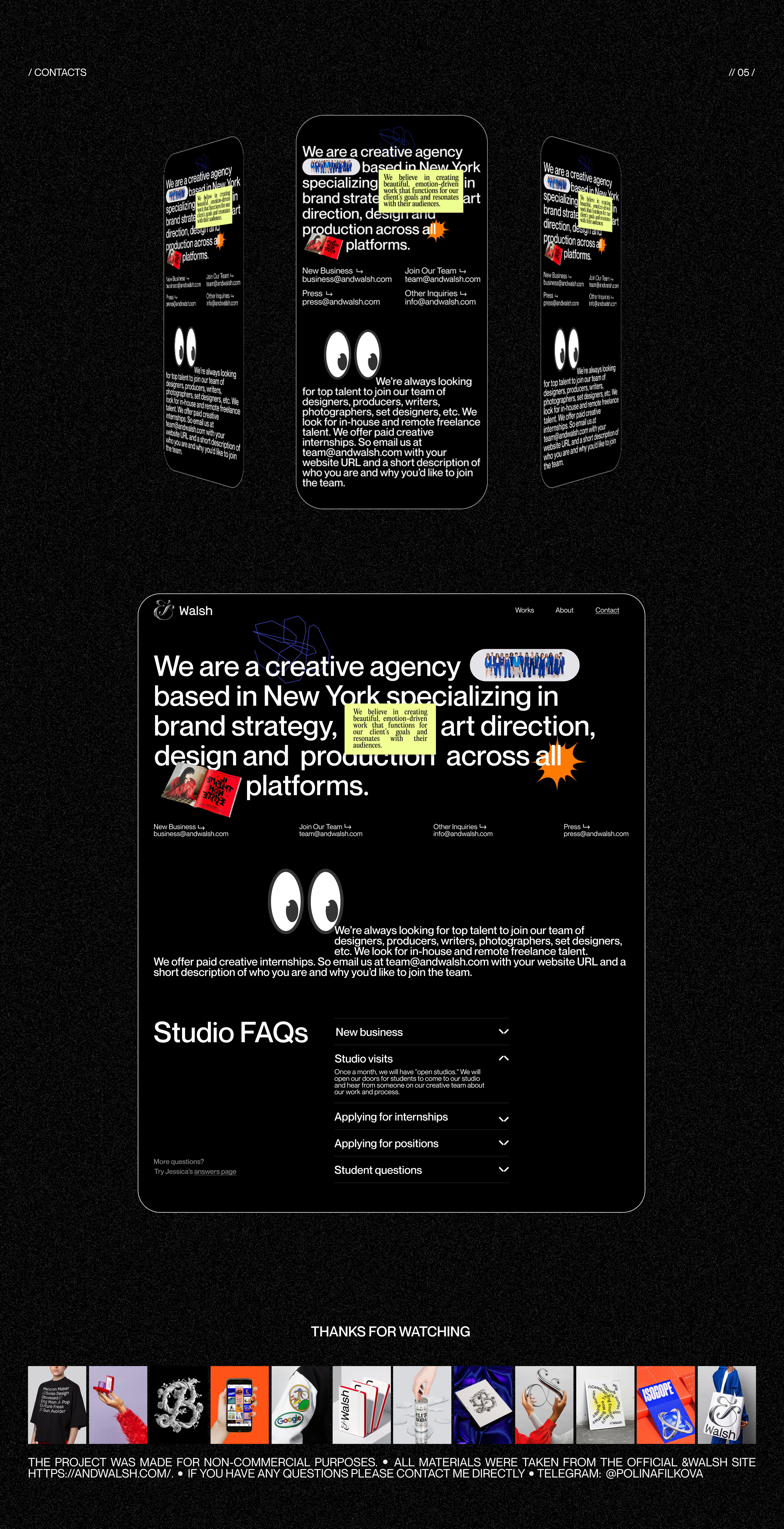 &Walsh - agency website — Изображение №10 — Интерфейсы на Dprofile
