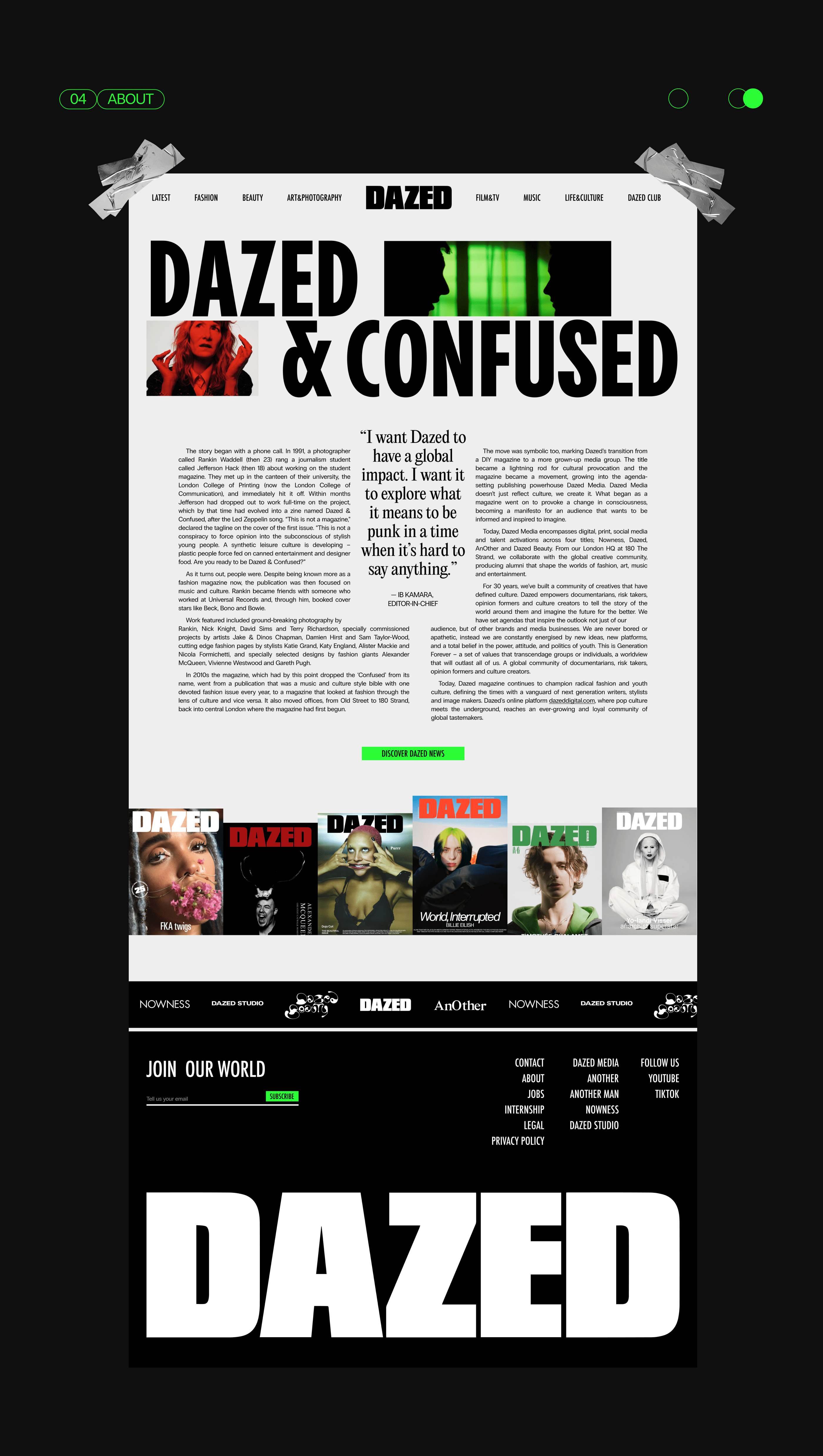DAZED web. — Изображение №9 — Интерфейсы, Графика на Dprofile