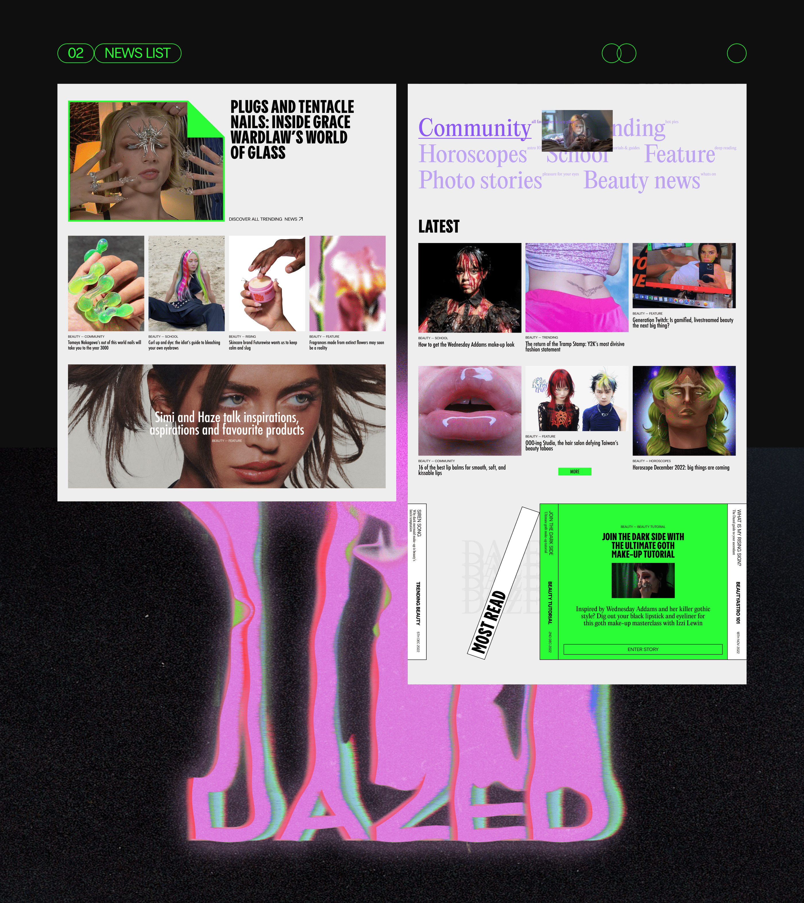DAZED web. — Изображение №4 — Интерфейсы, Графика на Dprofile