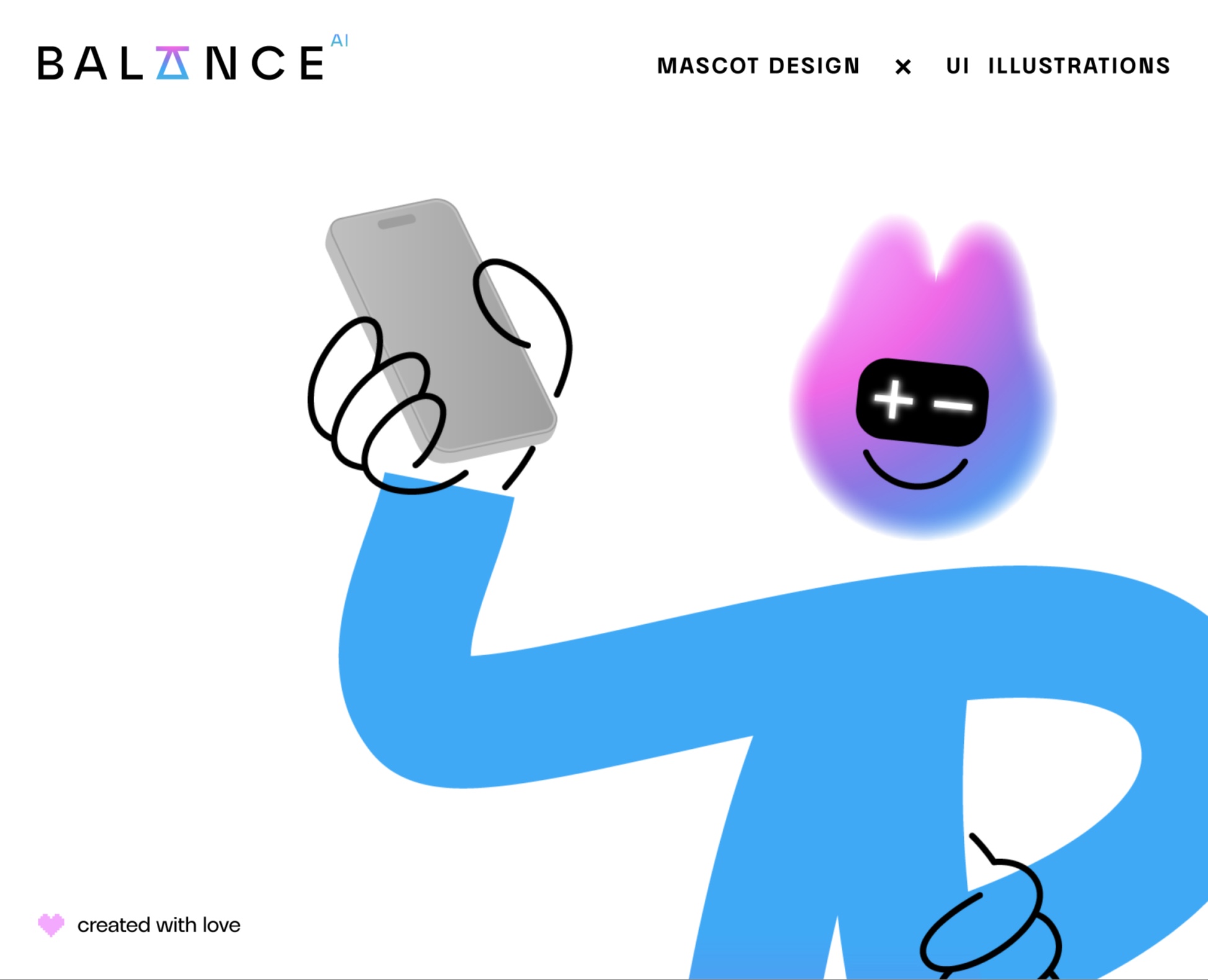 Balance AI – Маскот и иллюстрации для бренда — Брендинг, Иллюстрация на Dprofile