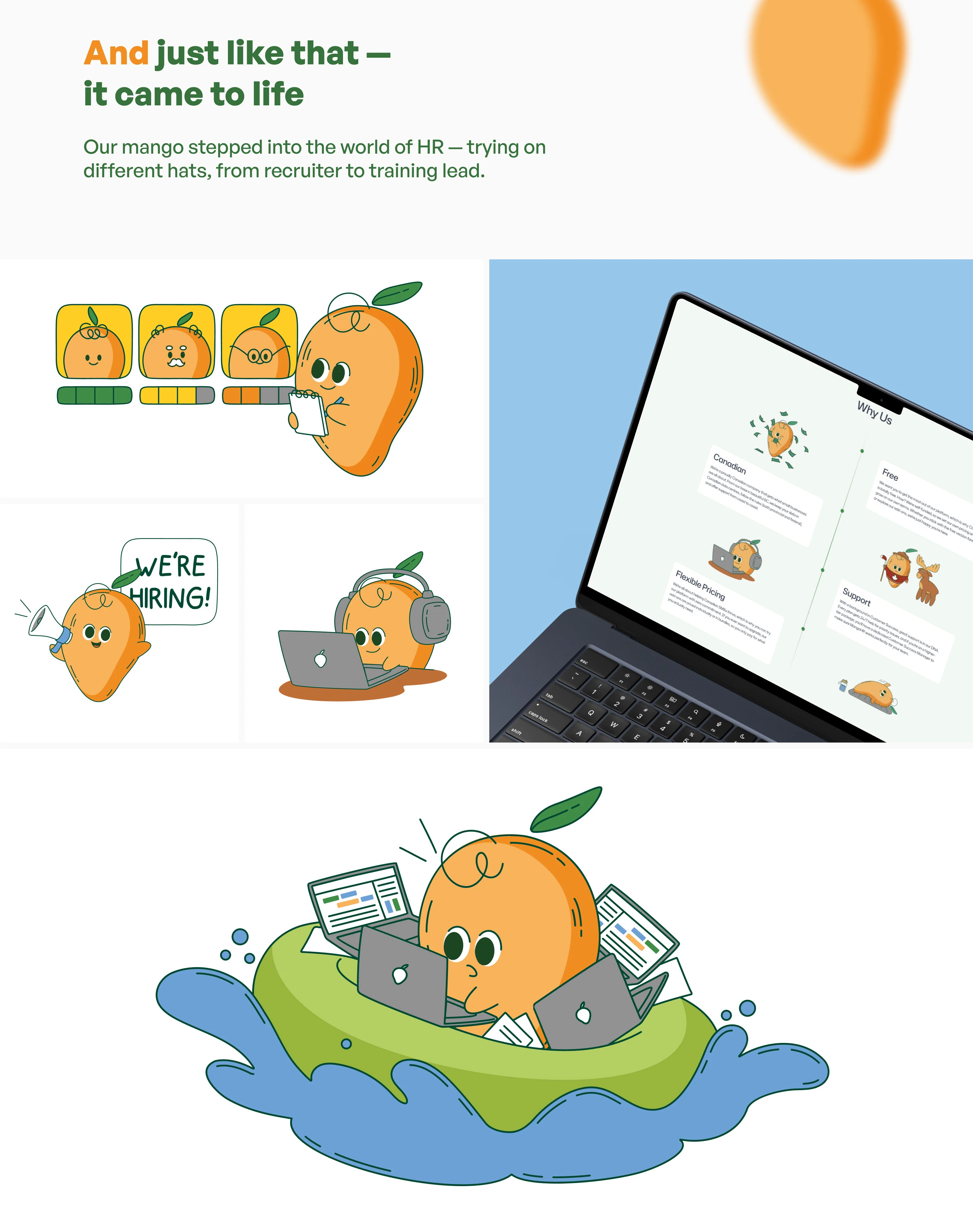 Mangohr – Мascot Design & UI illustrations — Изображение №6 — Брендинг, Иллюстрация на Dprofile