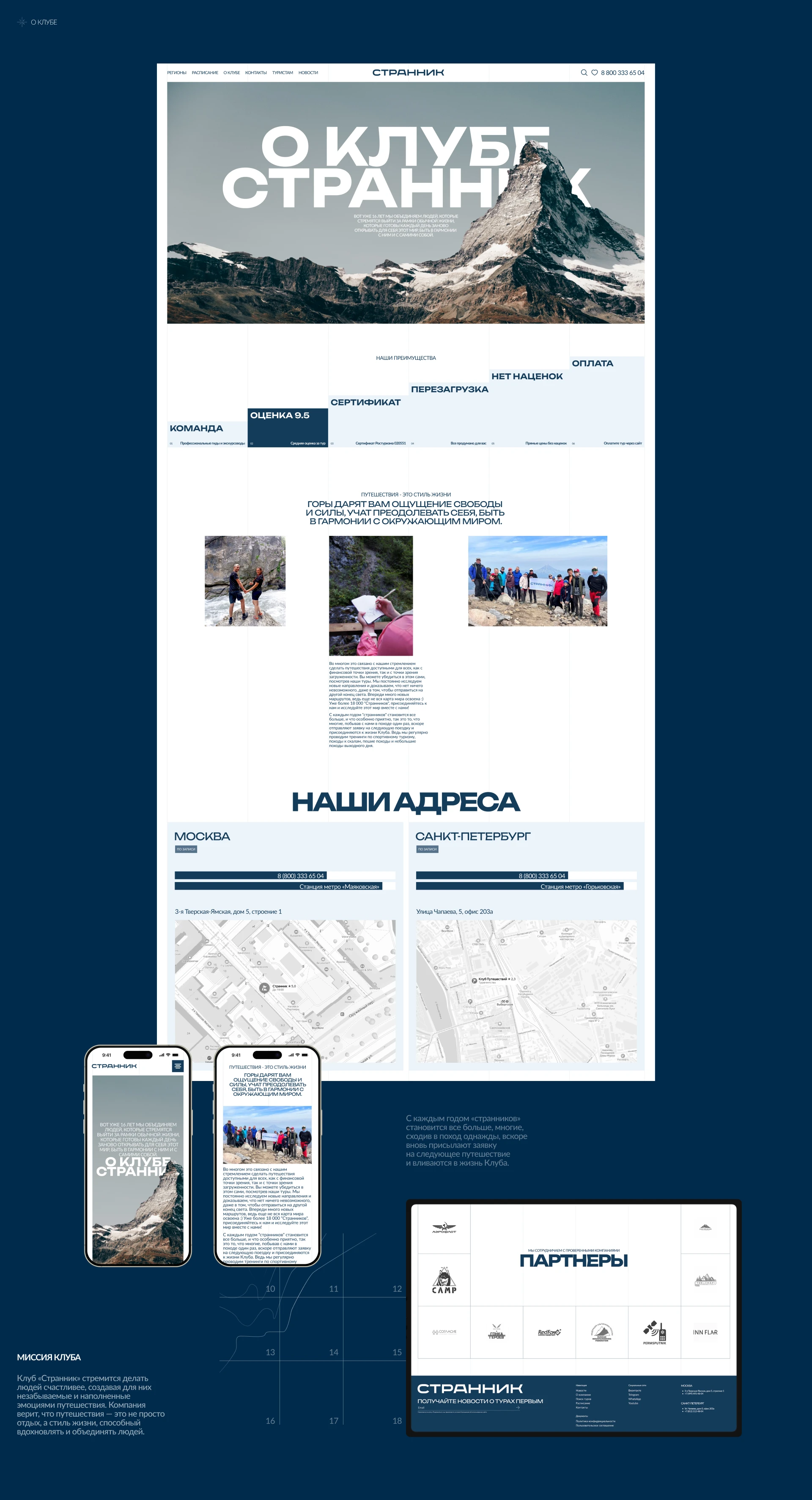 Travel Club | Сorporate Website — Изображение №5 — Интерфейсы на Dprofile