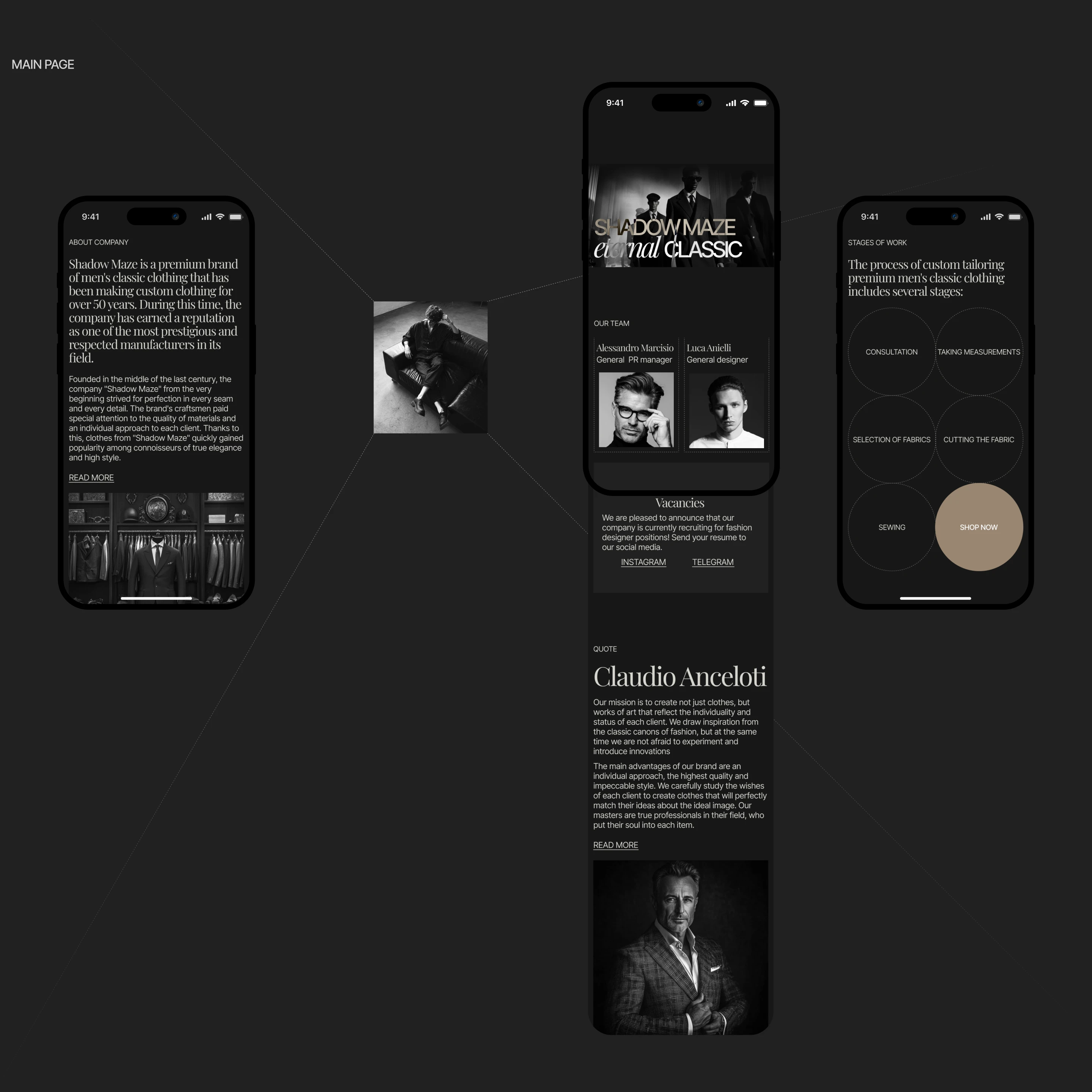 SHADOW MAZE | Corporate Website — Изображение №5 — Интерфейсы, Брендинг на Dprofile