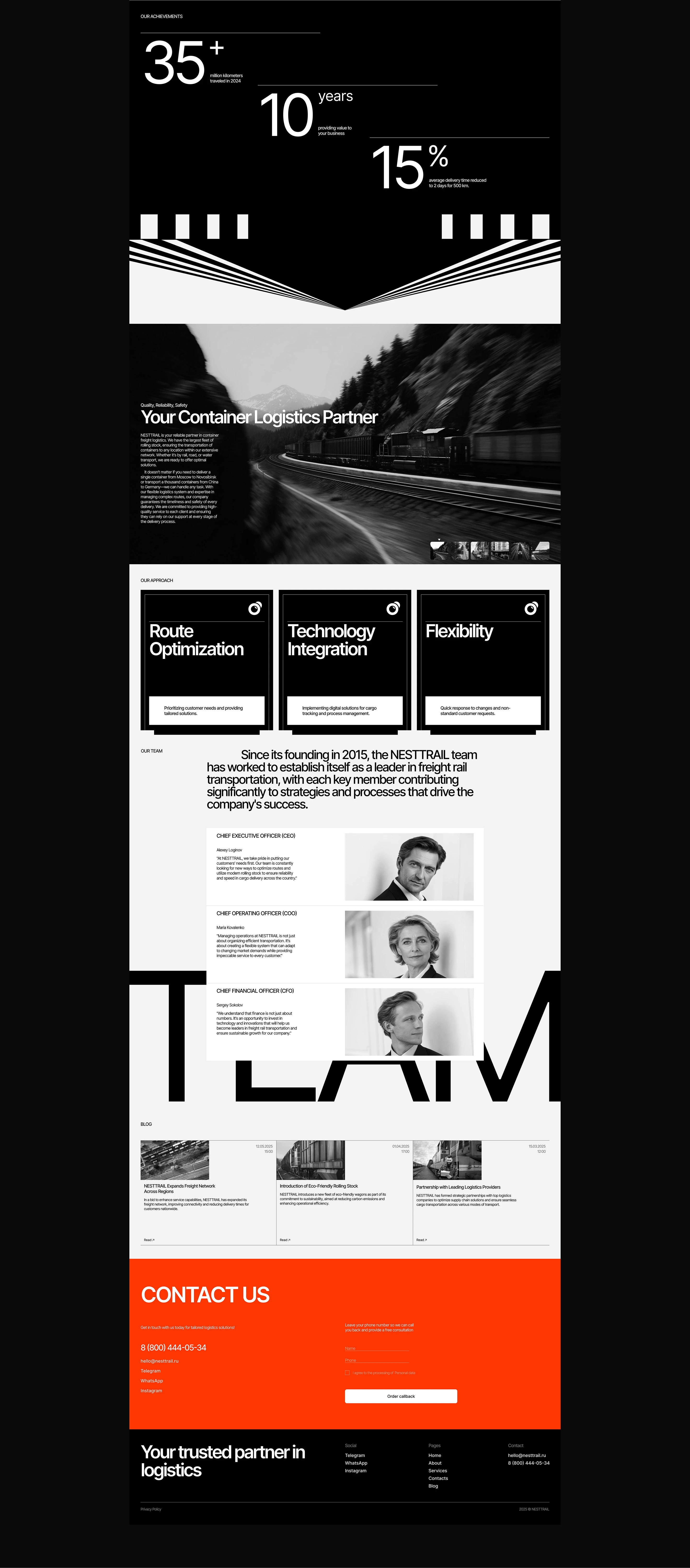 NESTTRAIL | Corporate Website — Изображение №3 — Интерфейсы на Dprofile
