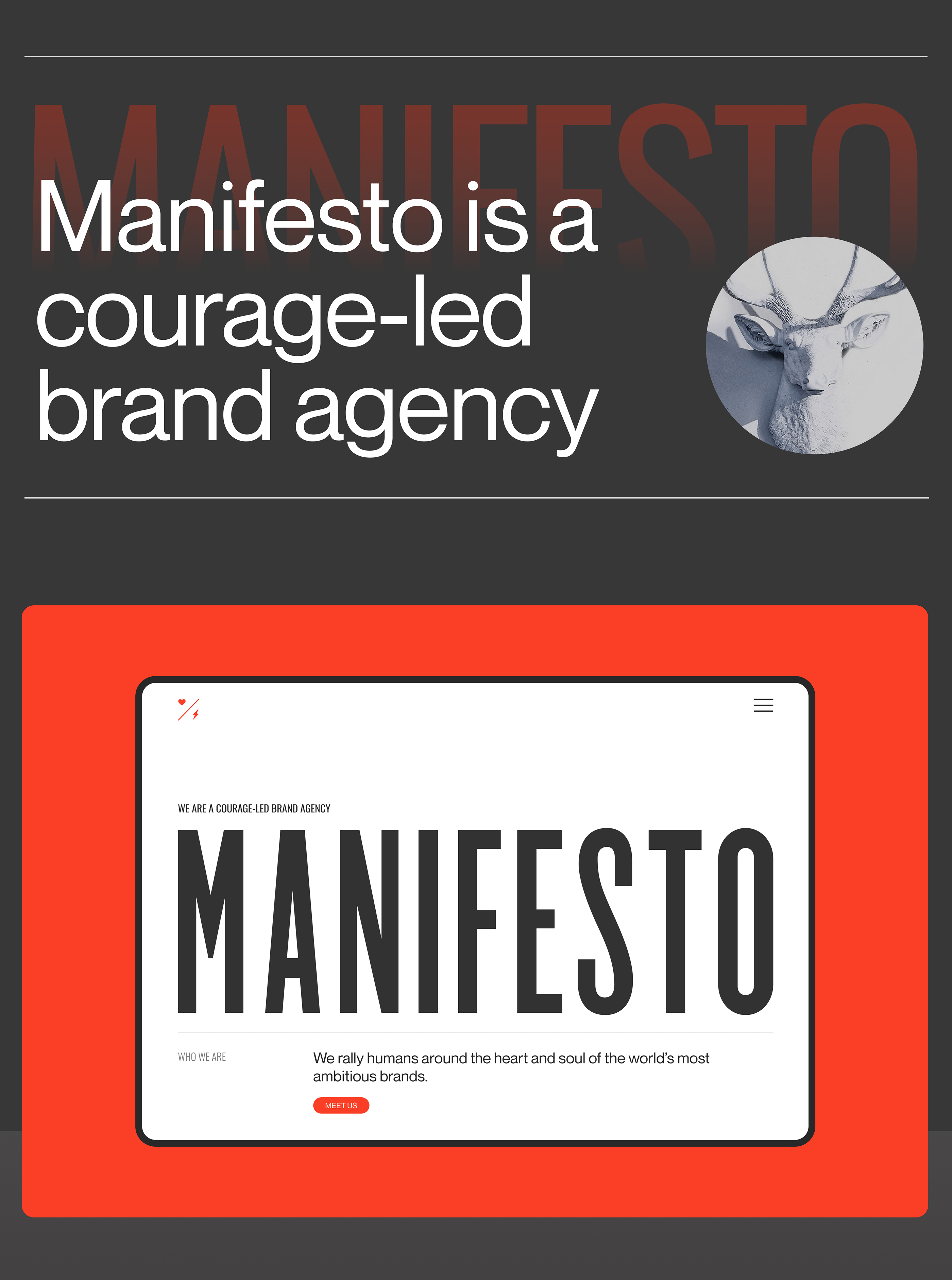 MANIFESTO Branding agency — Изображение №1 — Интерфейсы, Анимация на Dprofile