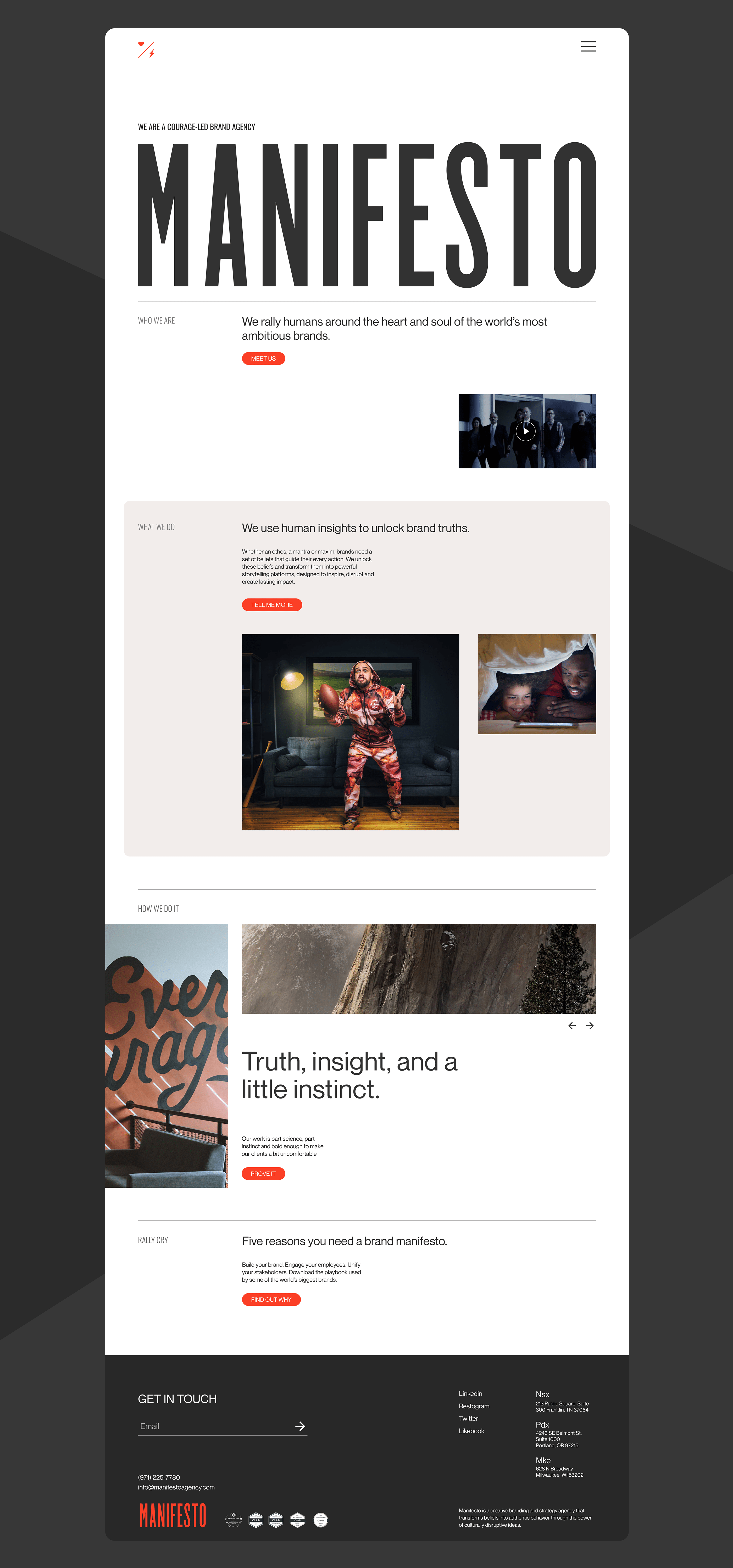 MANIFESTO Branding agency — Изображение №3 — Интерфейсы, Анимация на Dprofile