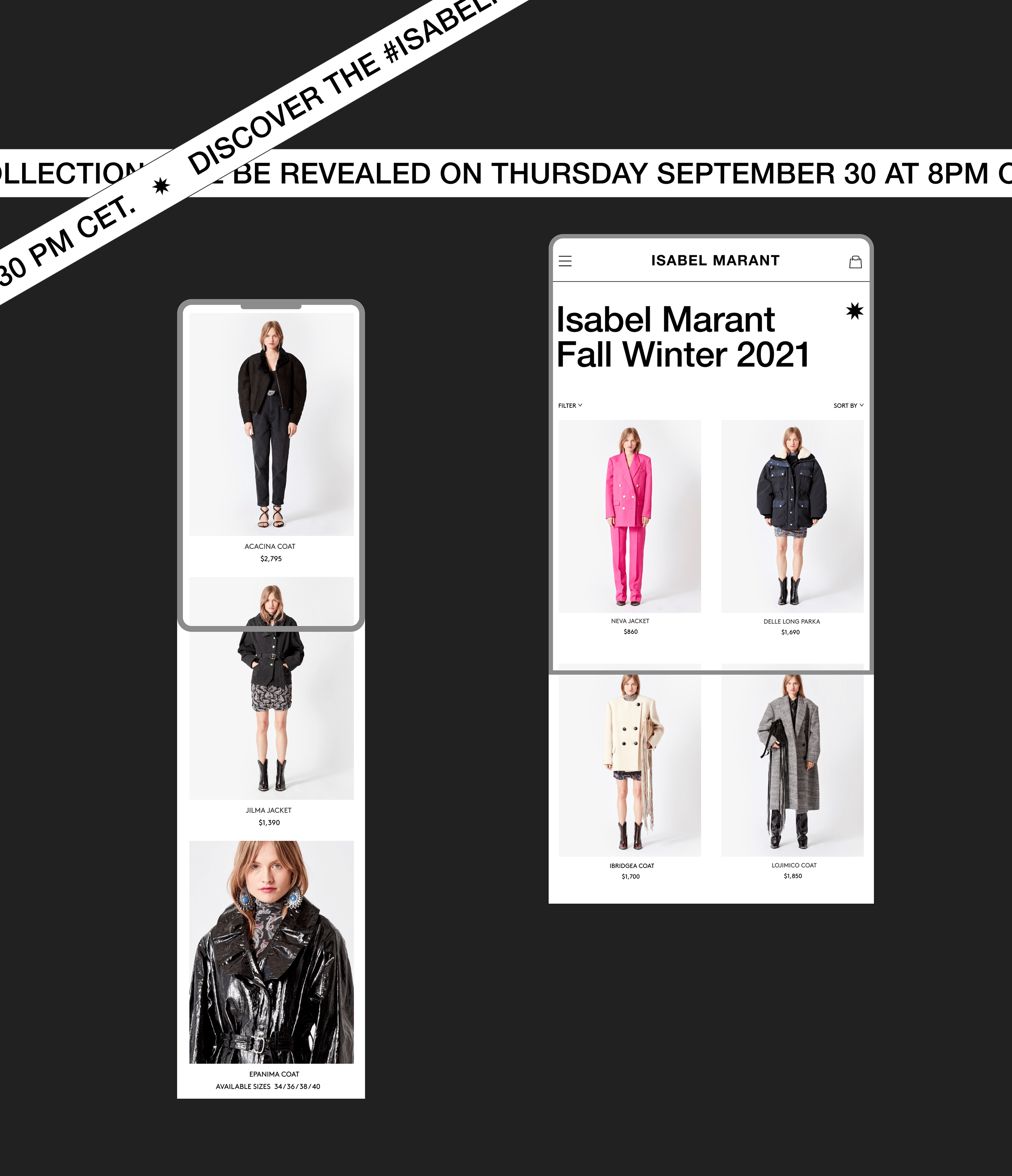 ISABEL MARANT — Redesign UI/UX Concept — Изображение №10 — Интерфейсы, Анимация на Dprofile