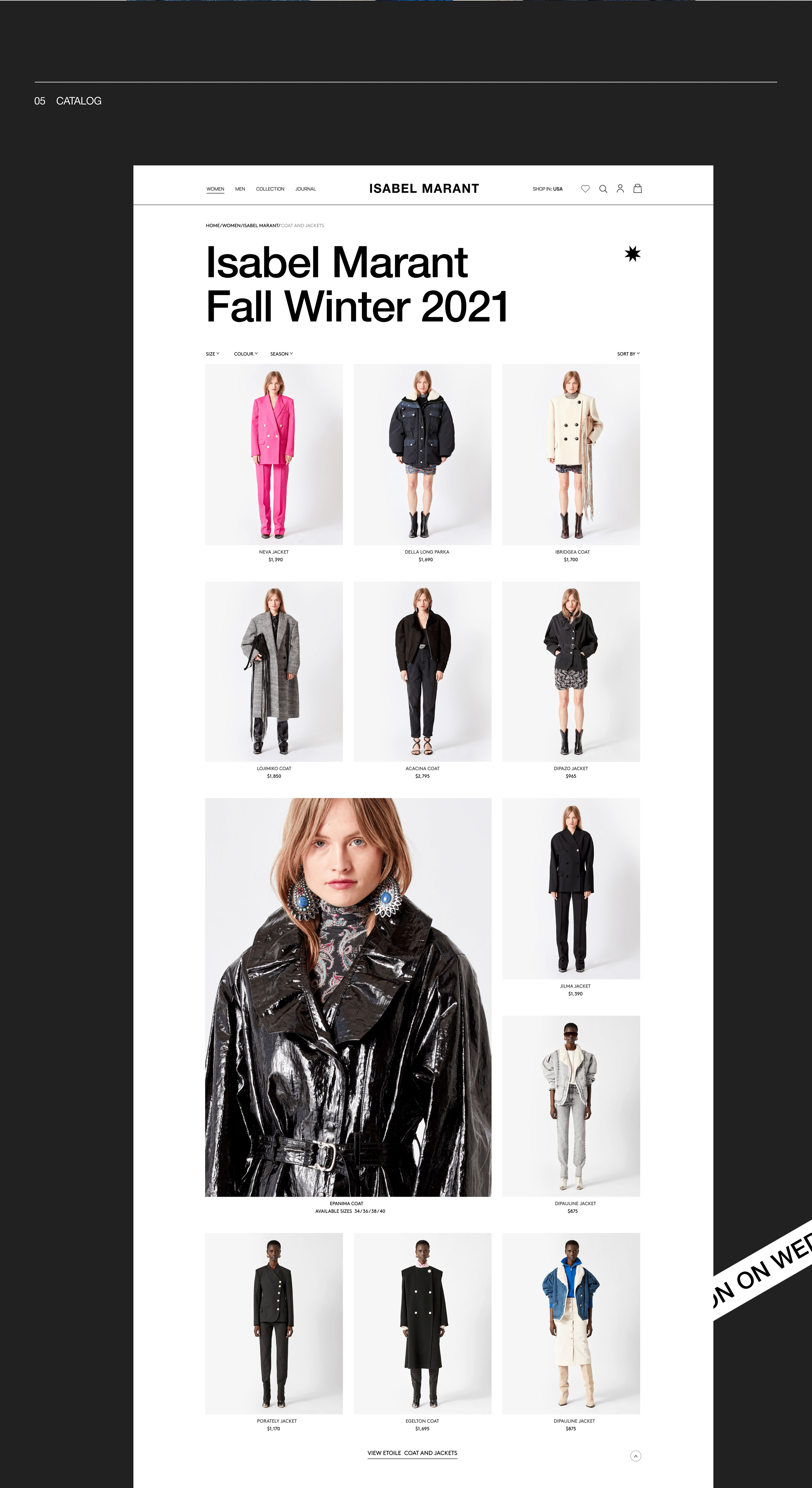 ISABEL MARANT — Redesign UI/UX Concept — Изображение №9 — Интерфейсы, Анимация на Dprofile