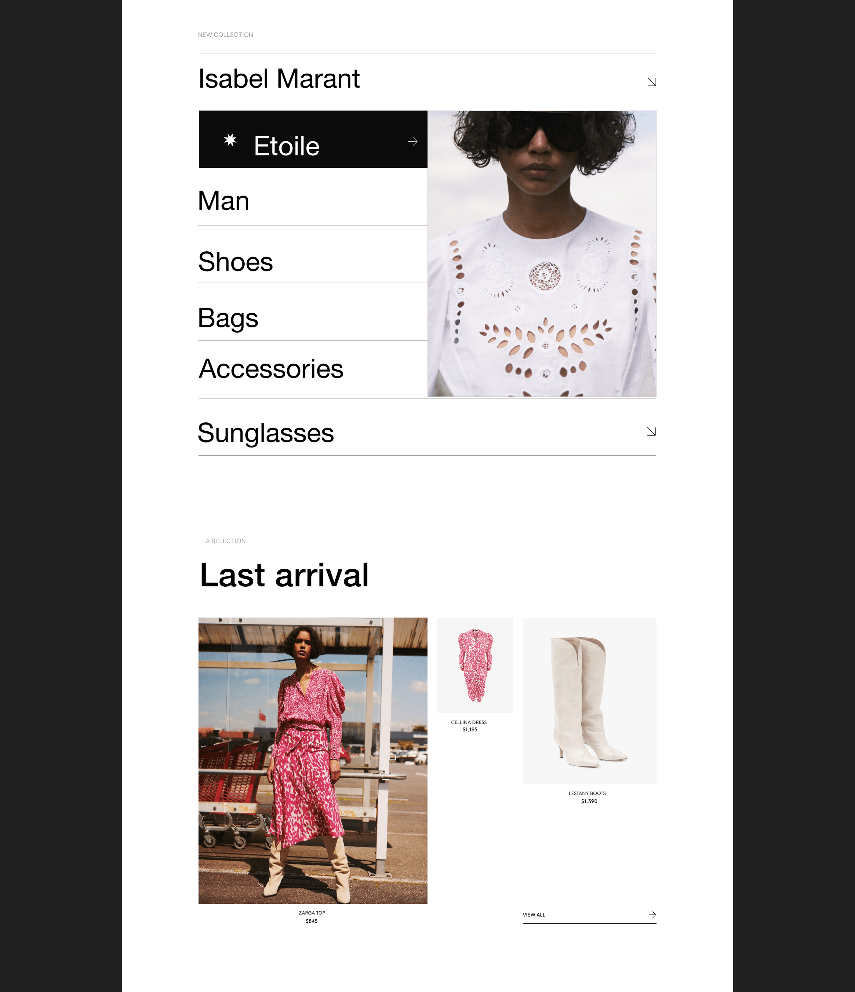 ISABEL MARANT — Redesign UI/UX Concept — Изображение №3 — Интерфейсы, Анимация на Dprofile