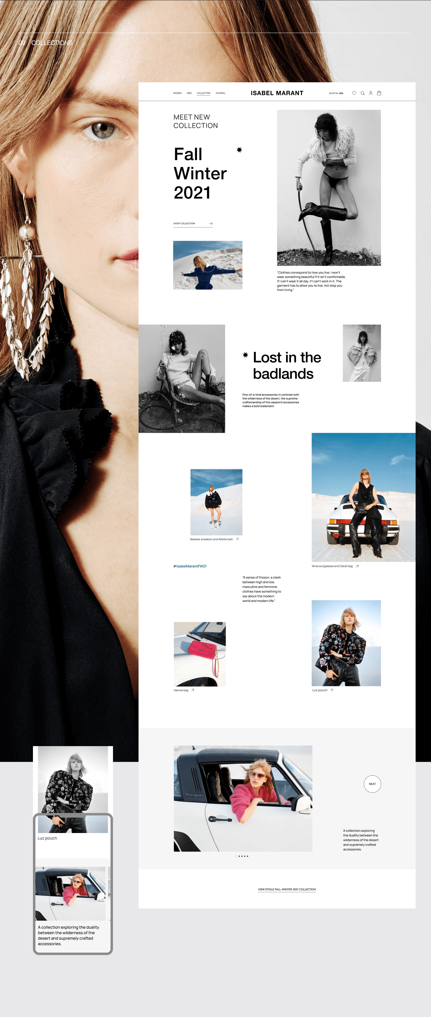 ISABEL MARANT — Redesign UI/UX Concept — Изображение №15 — Интерфейсы, Анимация на Dprofile