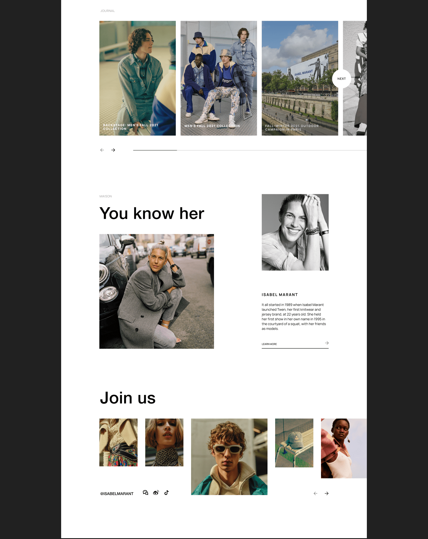 ISABEL MARANT — Redesign UI/UX Concept — Изображение №4 — Интерфейсы, Анимация на Dprofile