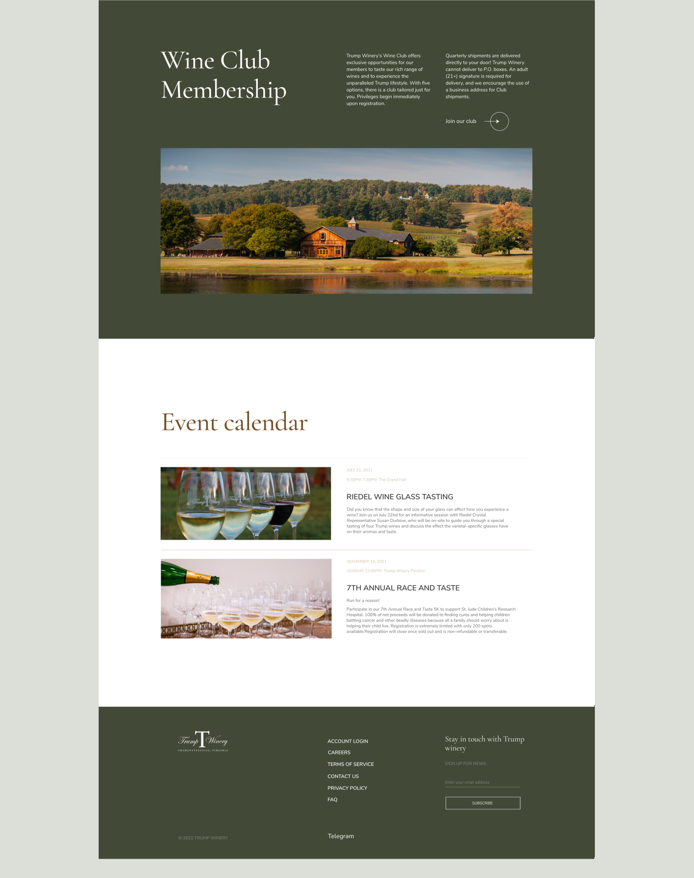 TRUMP WINERY Corporate website redesign — Изображение №6 — Интерфейсы, Анимация на Dprofile