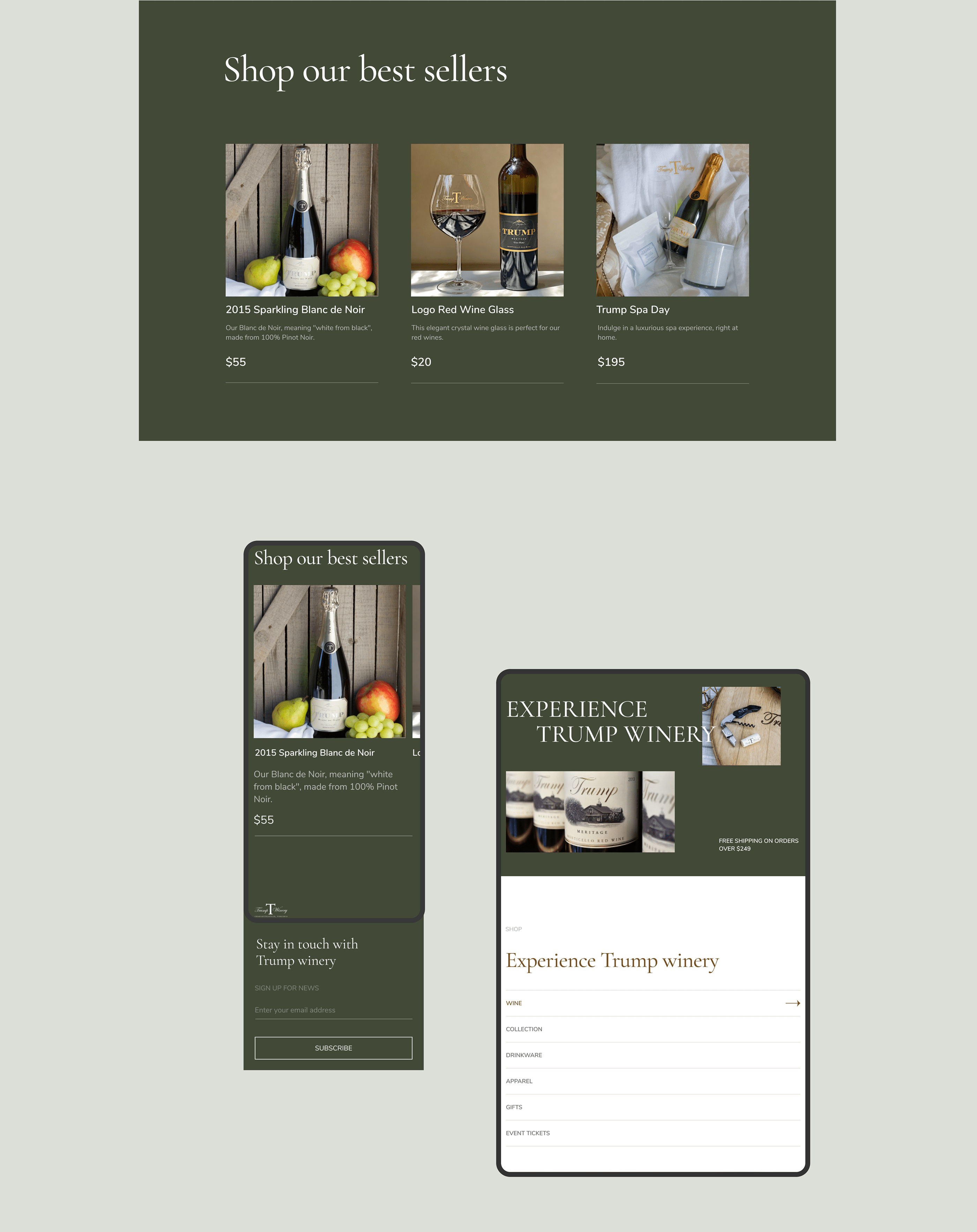 TRUMP WINERY Corporate website redesign — Изображение №23 — Интерфейсы, Анимация на Dprofile