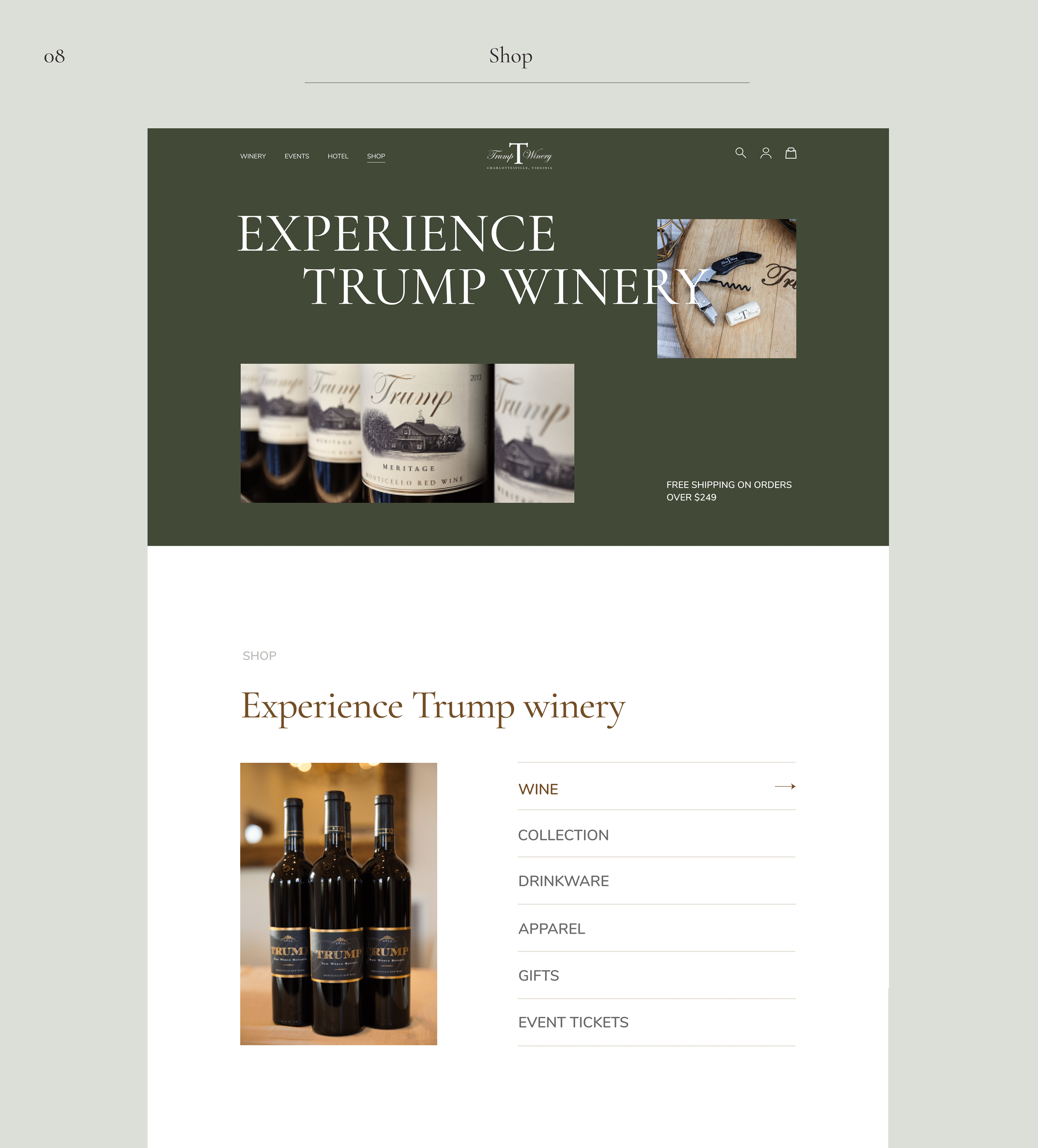 TRUMP WINERY Corporate website redesign — Изображение №22 — Интерфейсы, Анимация на Dprofile