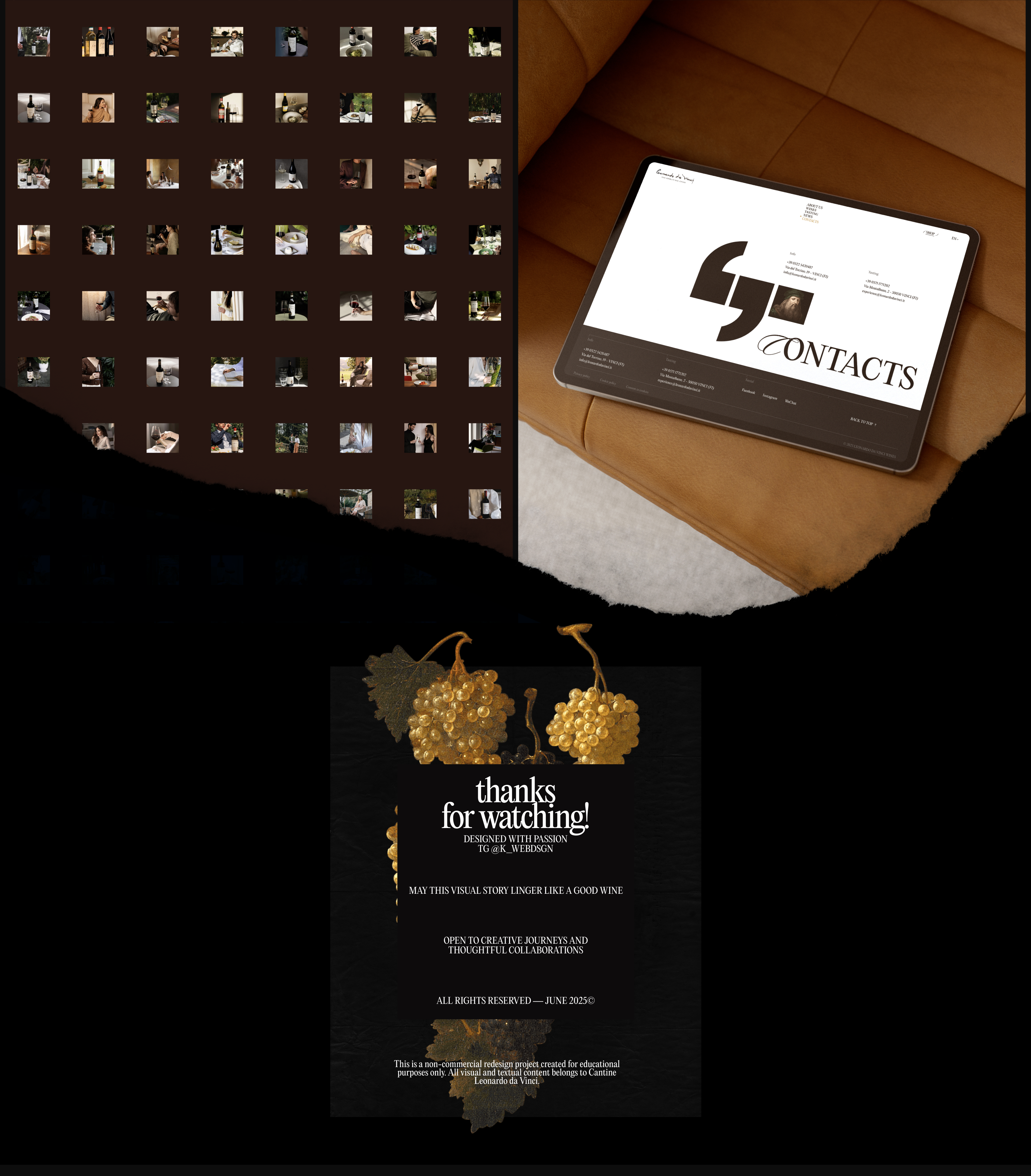 Leonardo da Vinci Wine | Corporate website — Изображение №10 — Интерфейсы на Dprofile