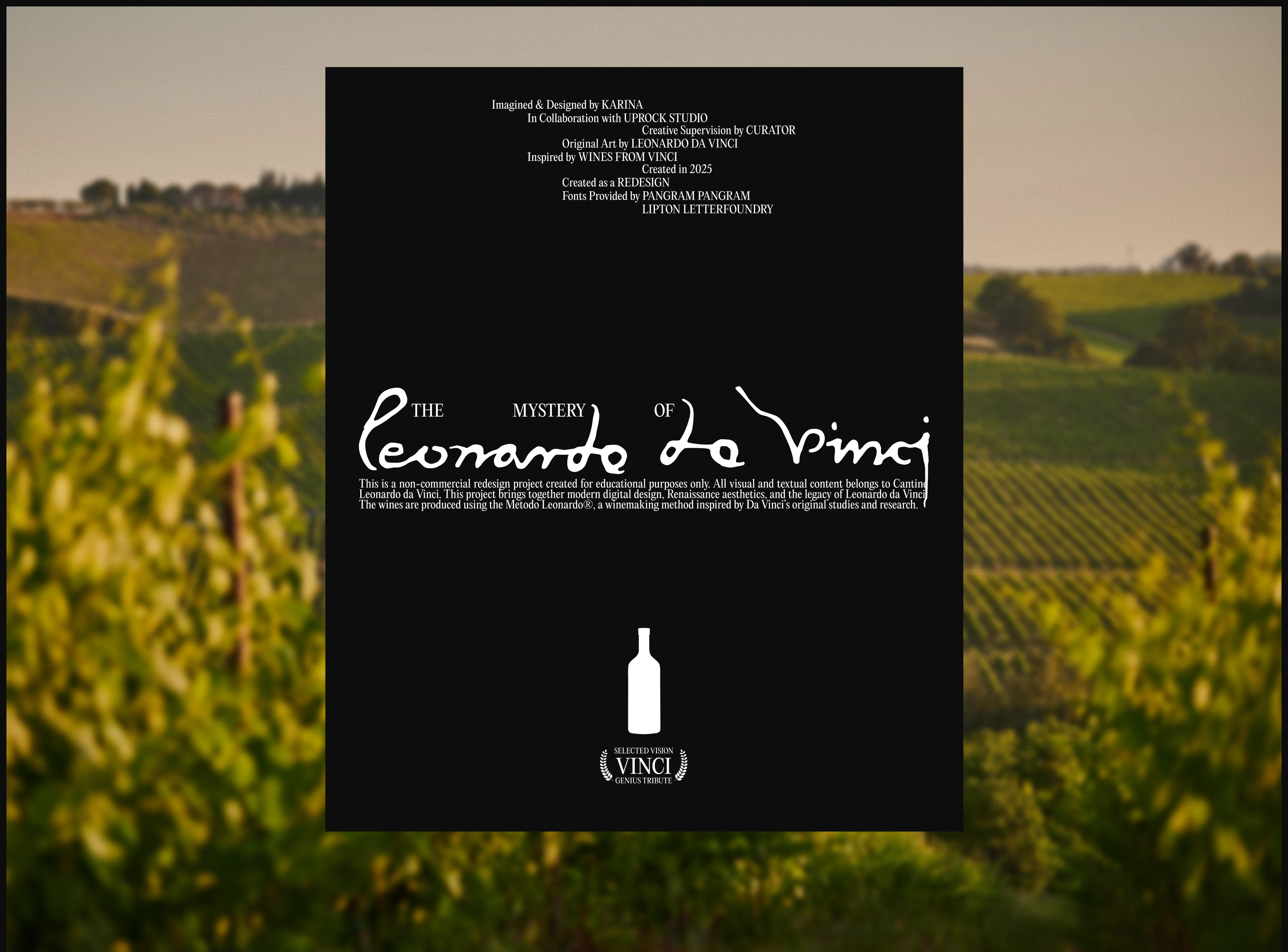 Leonardo da Vinci Wine | Corporate website — Изображение №1 — Интерфейсы на Dprofile