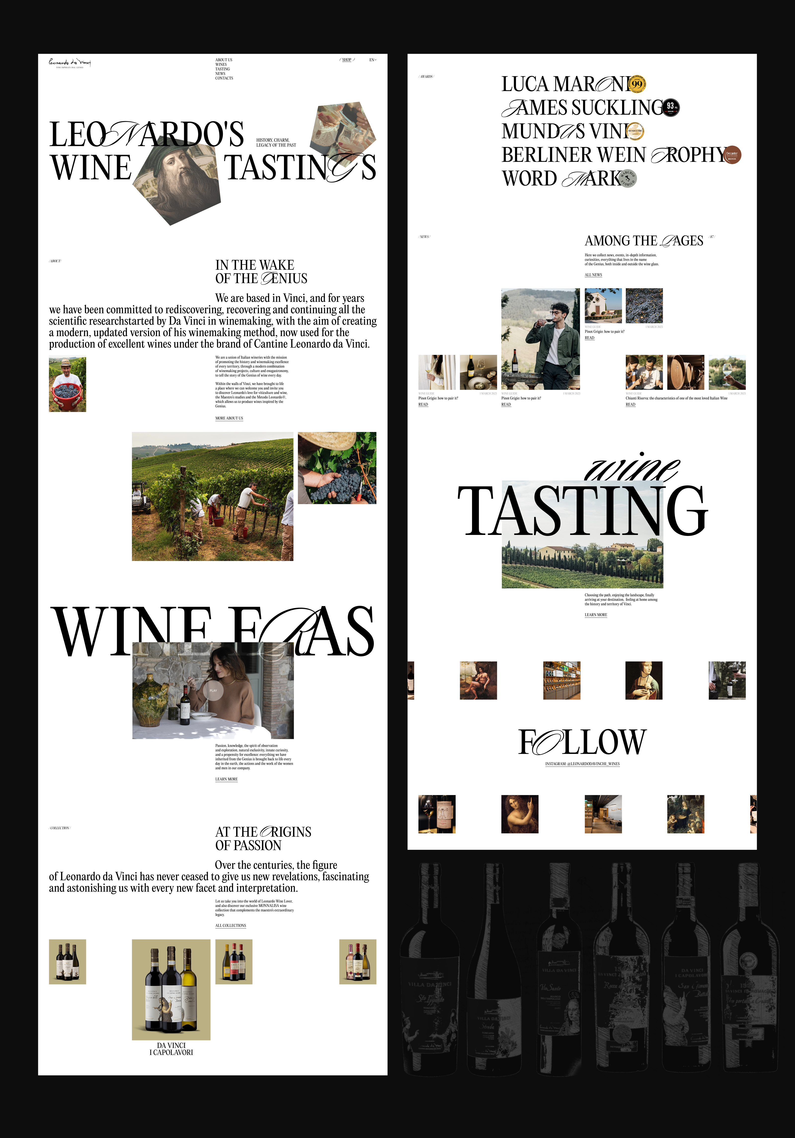 Leonardo da Vinci Wine | Corporate website — Изображение №3 — Интерфейсы на Dprofile