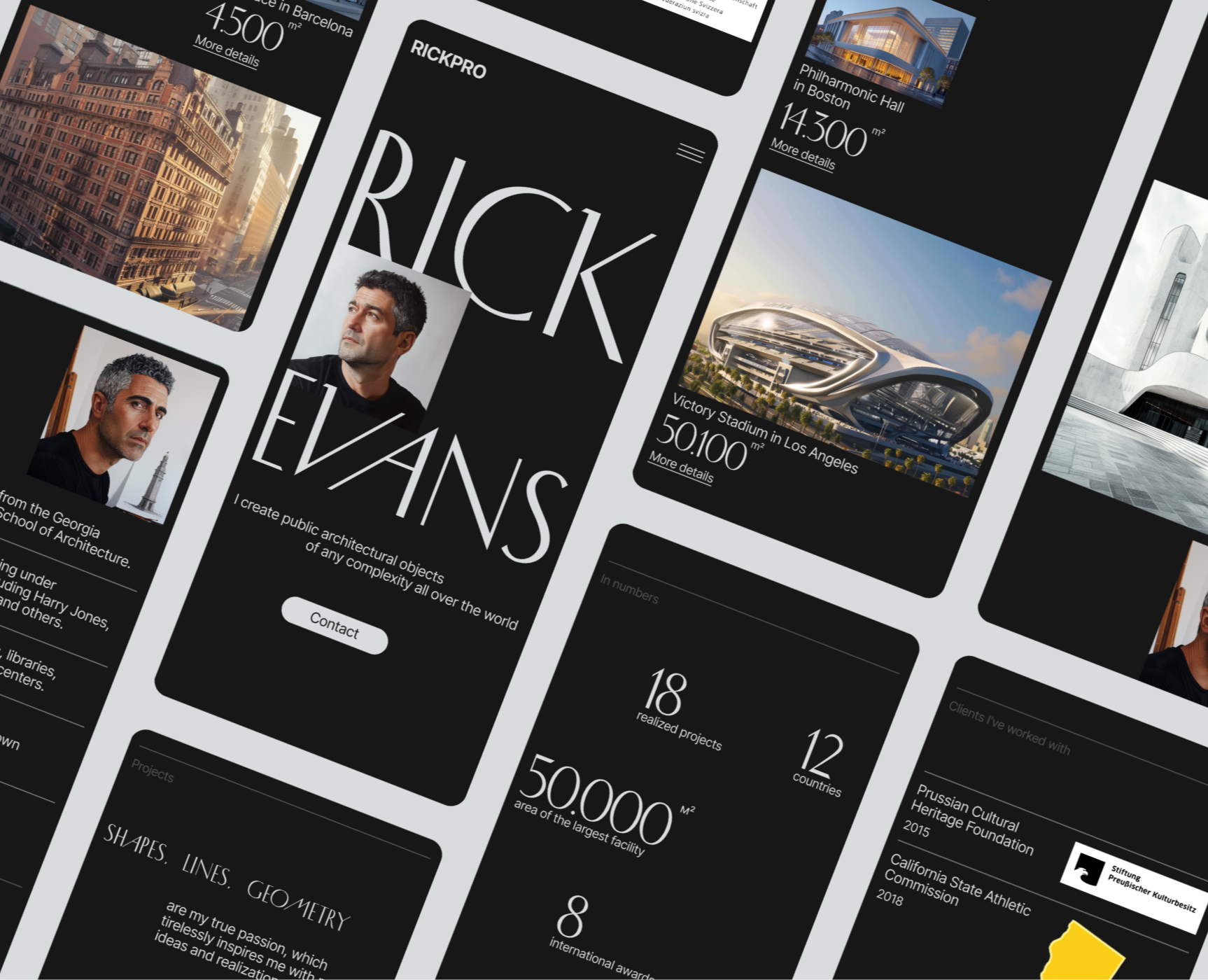 Сайт портфолио архитектора — Интерфейсы на Dprofile