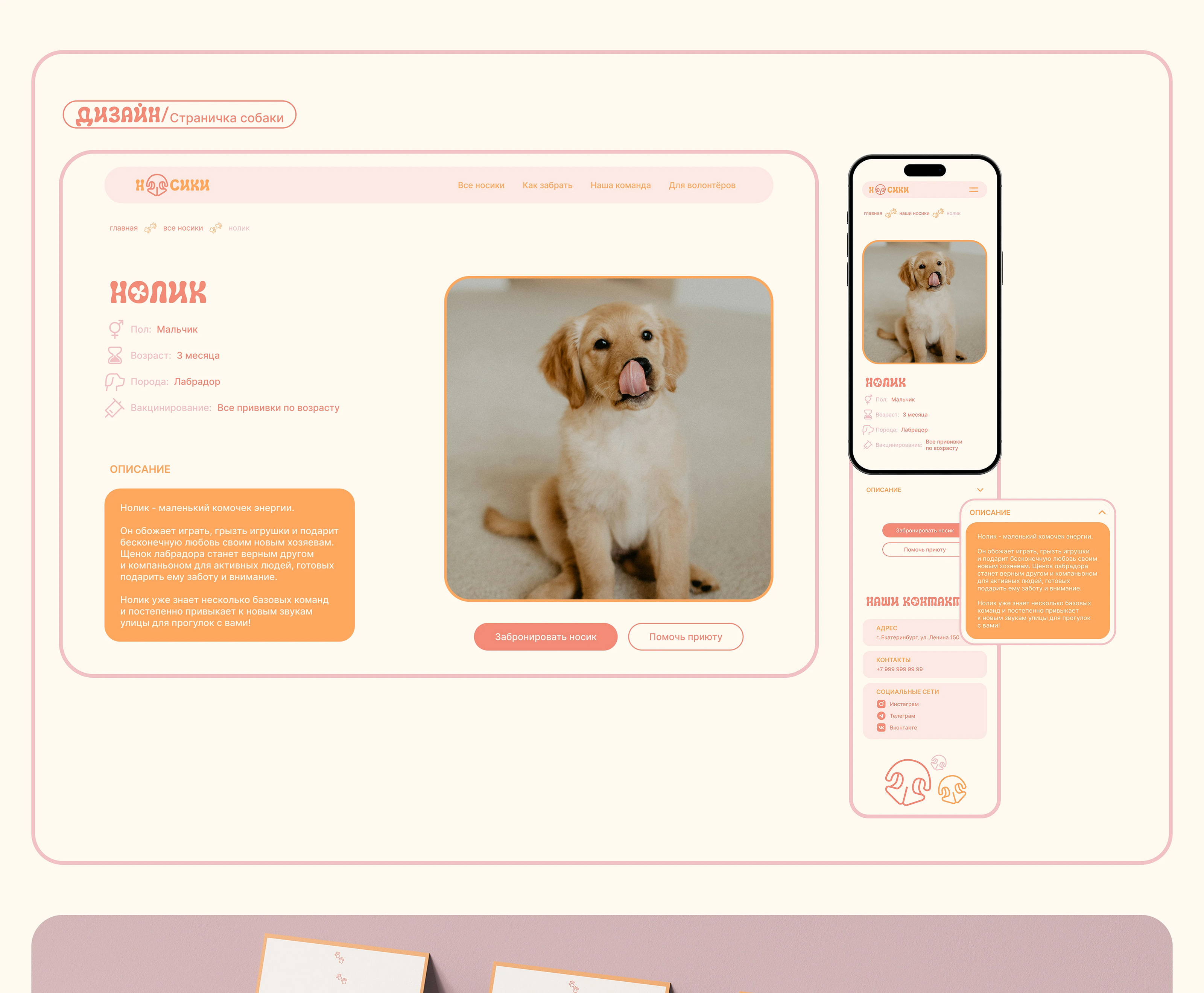 Сайт приюта для собак | Dog shelter Website — Изображение №10 — Интерфейсы на Dprofile