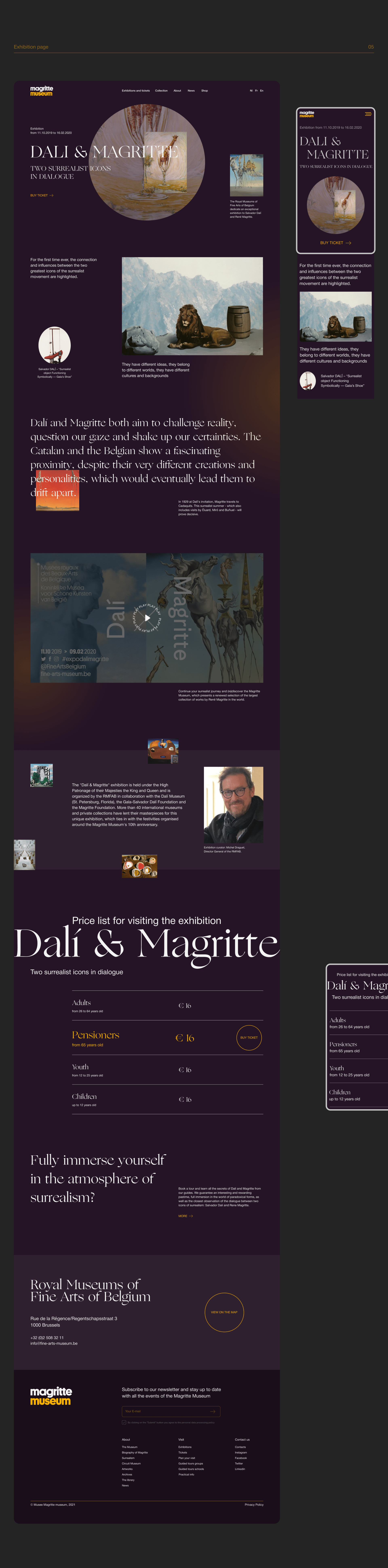 Magritte Museum — Изображение №6 — Интерфейсы, Графика на Dprofile
