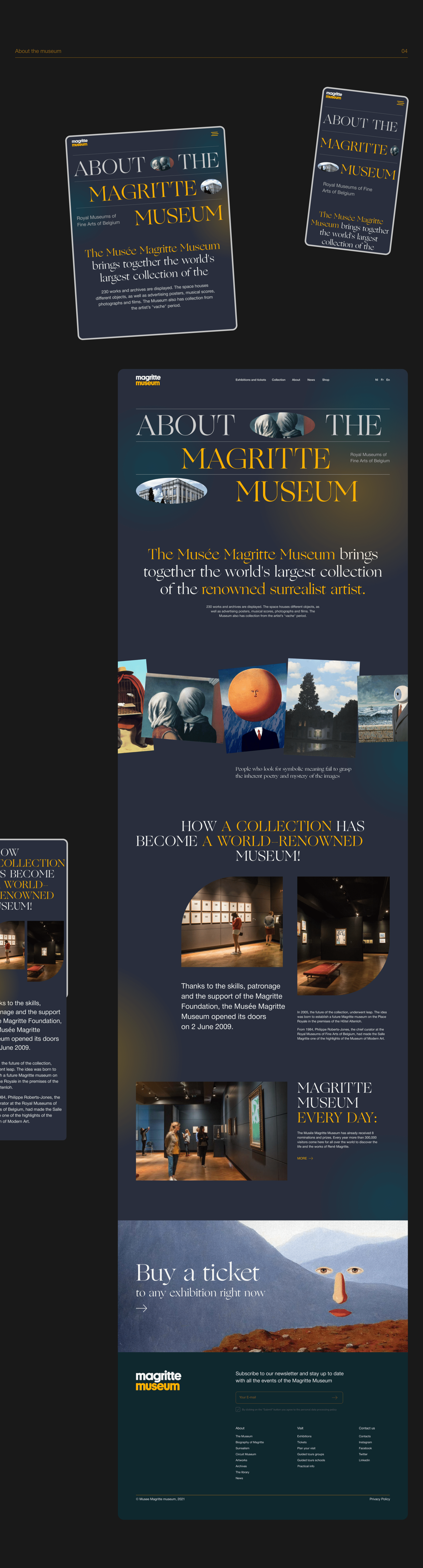 Magritte Museum — Изображение №4 — Интерфейсы, Графика на Dprofile