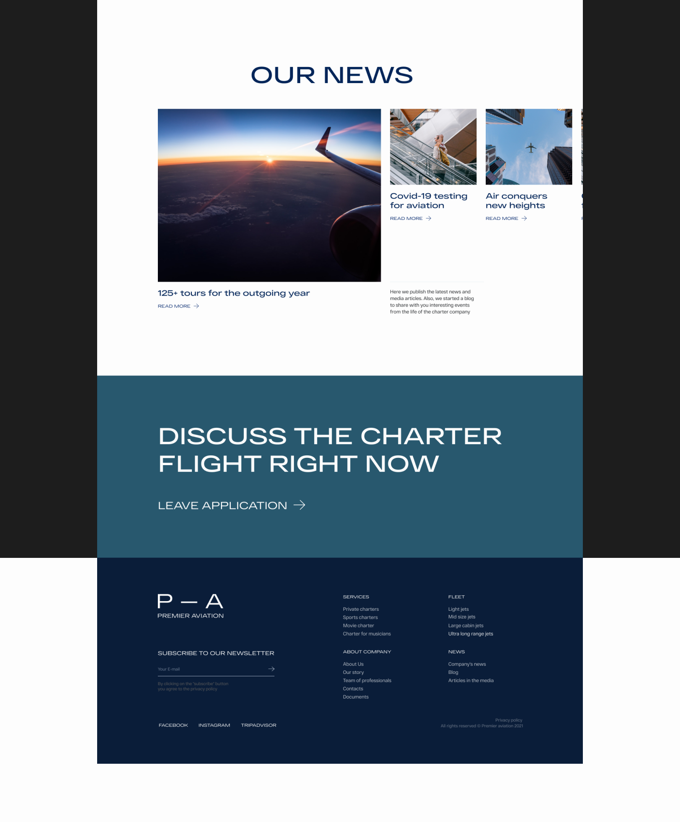 Premier Aviation — Изображение №4 — Интерфейсы на Dprofile