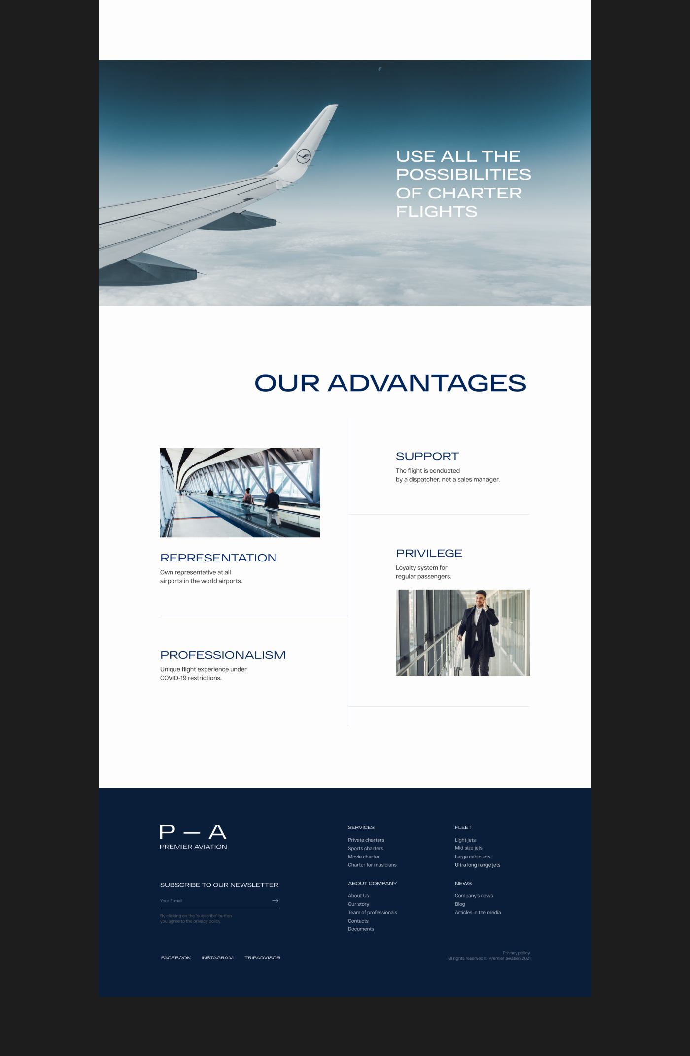Premier Aviation — Изображение №8 — Интерфейсы на Dprofile