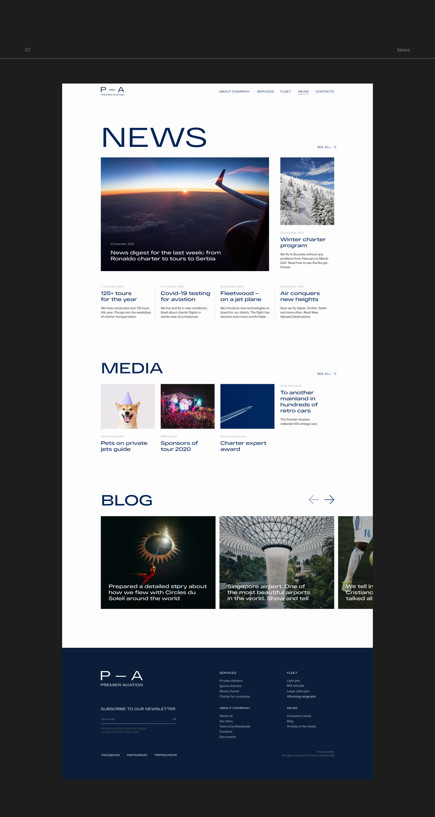 Premier Aviation — Изображение №14 — Интерфейсы на Dprofile
