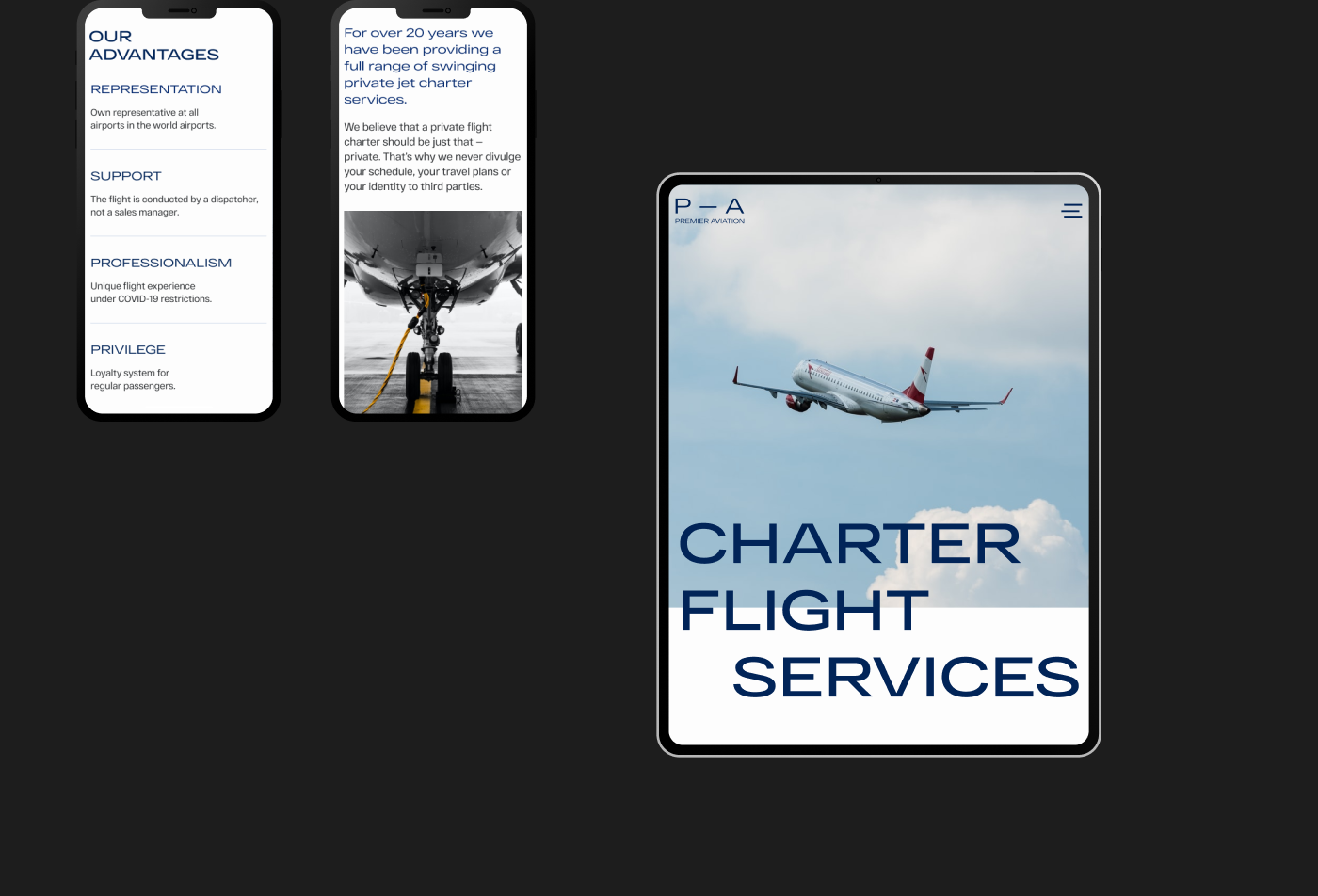 Premier Aviation — Изображение №9 — Интерфейсы на Dprofile