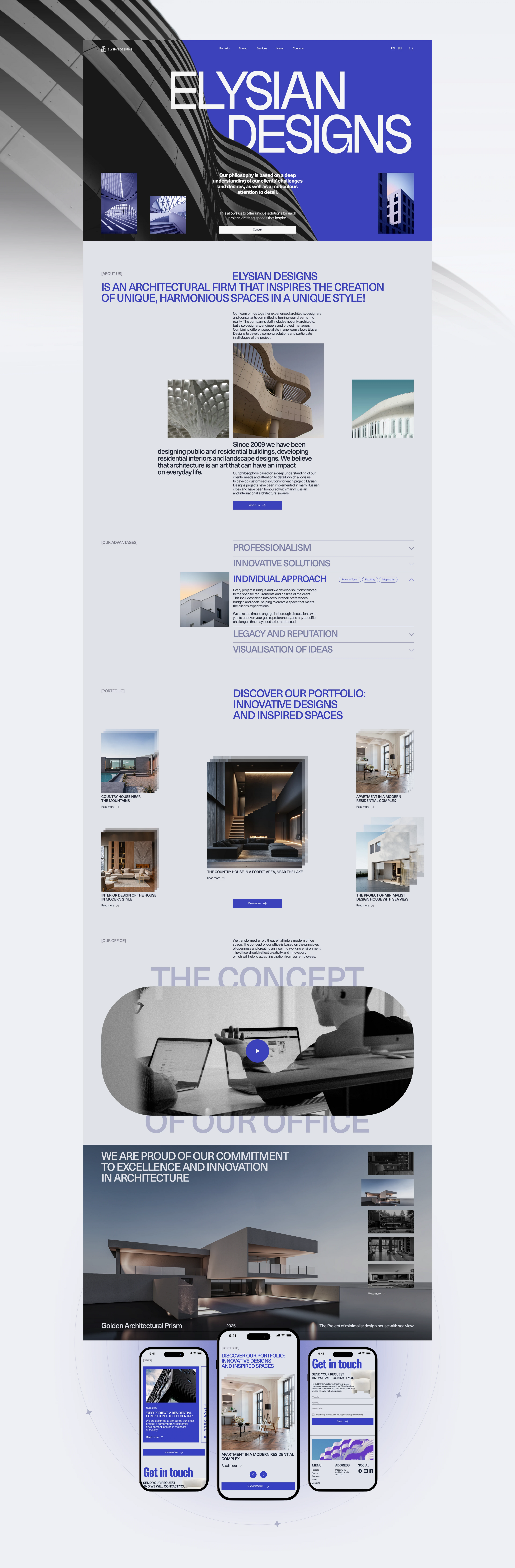 ELYSIAN DESIGNS | Corporate website — Изображение №4 — Интерфейсы на Dprofile