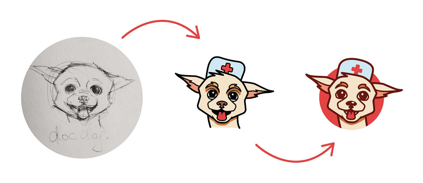 Логотип ветеринарной клиники docdog. — Изображение №2 — Брендинг, Графика на Dprofile