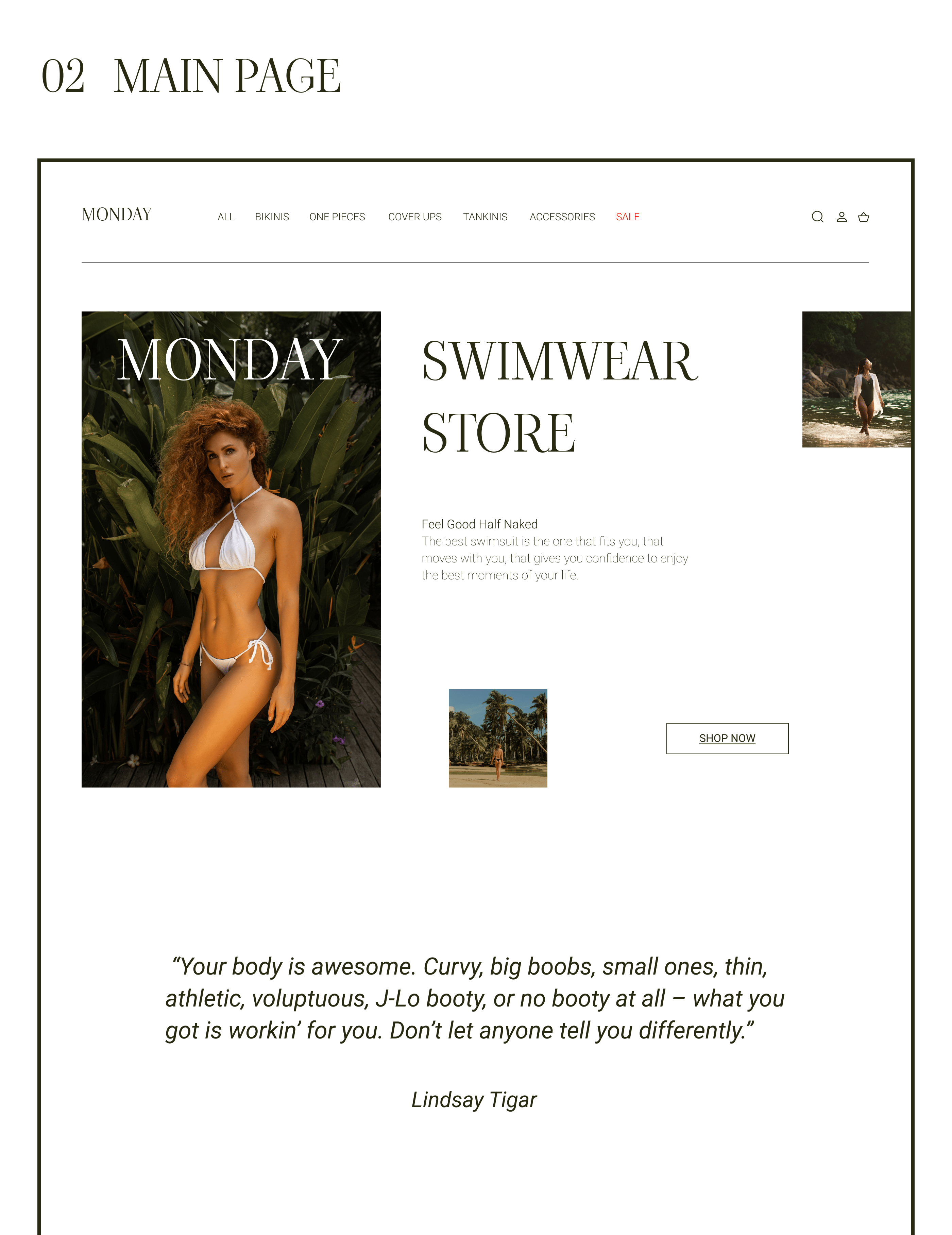 MONDAY SWIMWEAR REDESIGN CONCEPT — Изображение №2 — Интерфейсы на Dprofile
