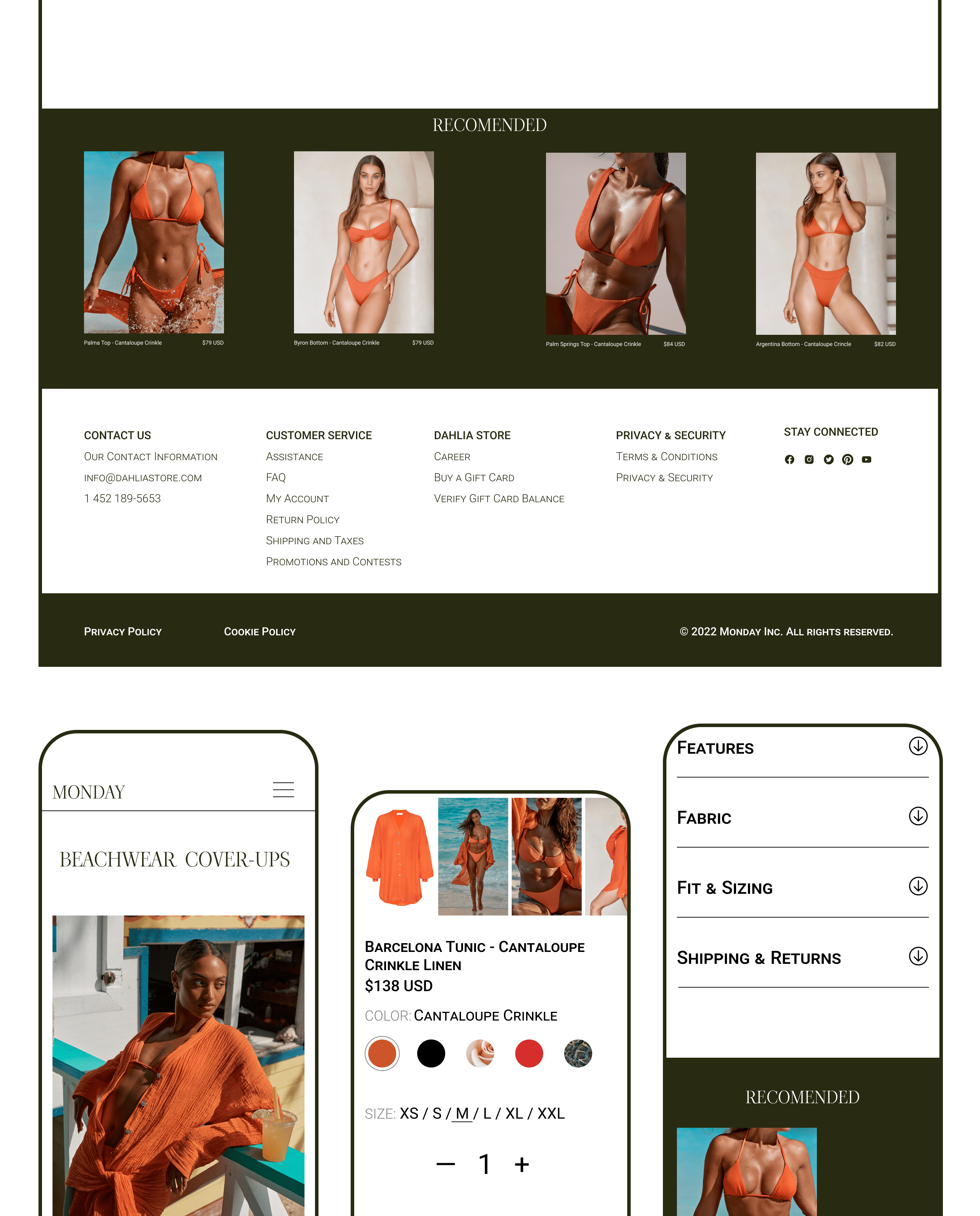 MONDAY SWIMWEAR REDESIGN CONCEPT — Изображение №13 — Интерфейсы на Dprofile