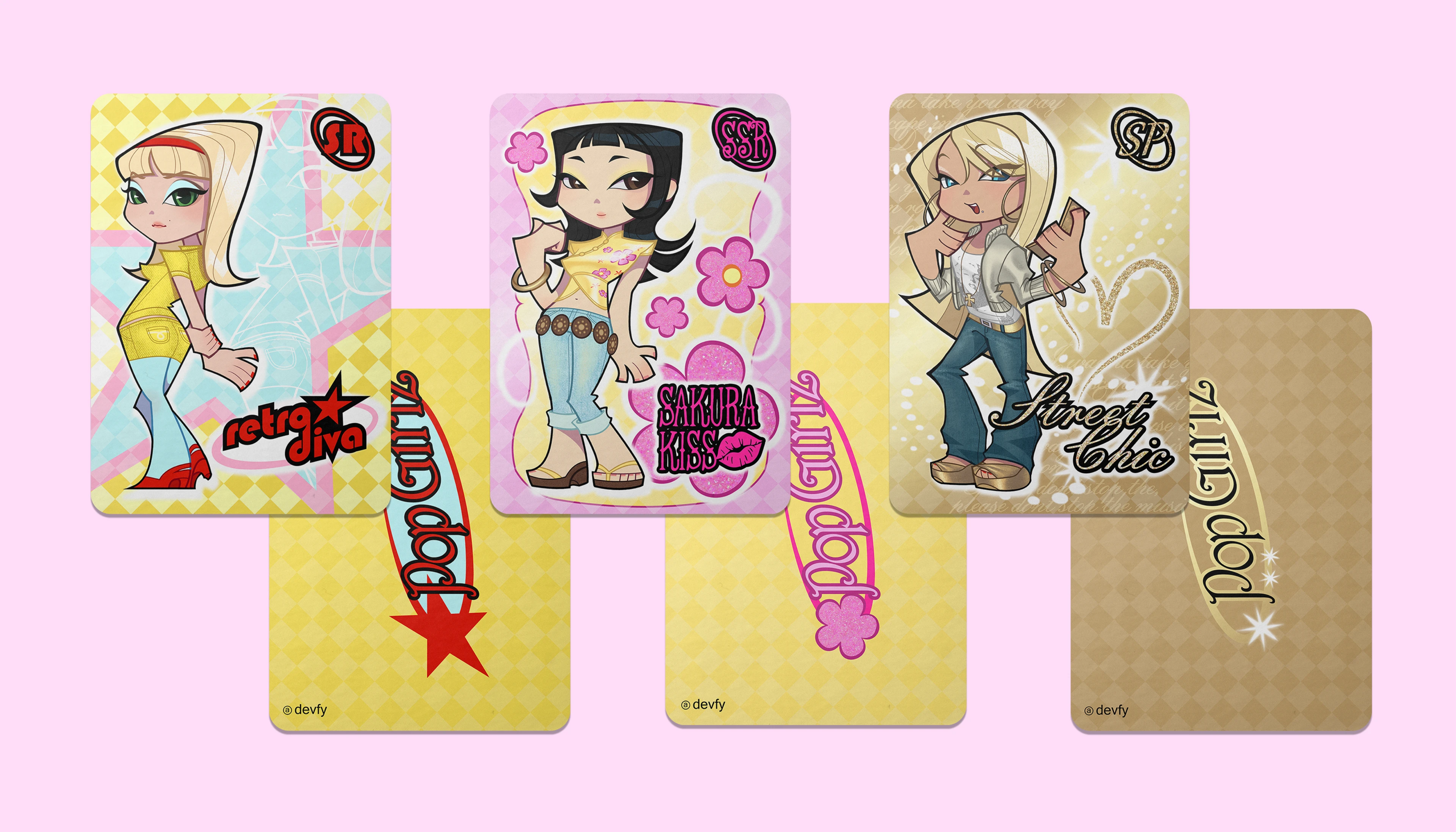 POP GIRLZ I Дизайн коллекционных карт — Изображение №3 — Иллюстрация, Графика на Dprofile