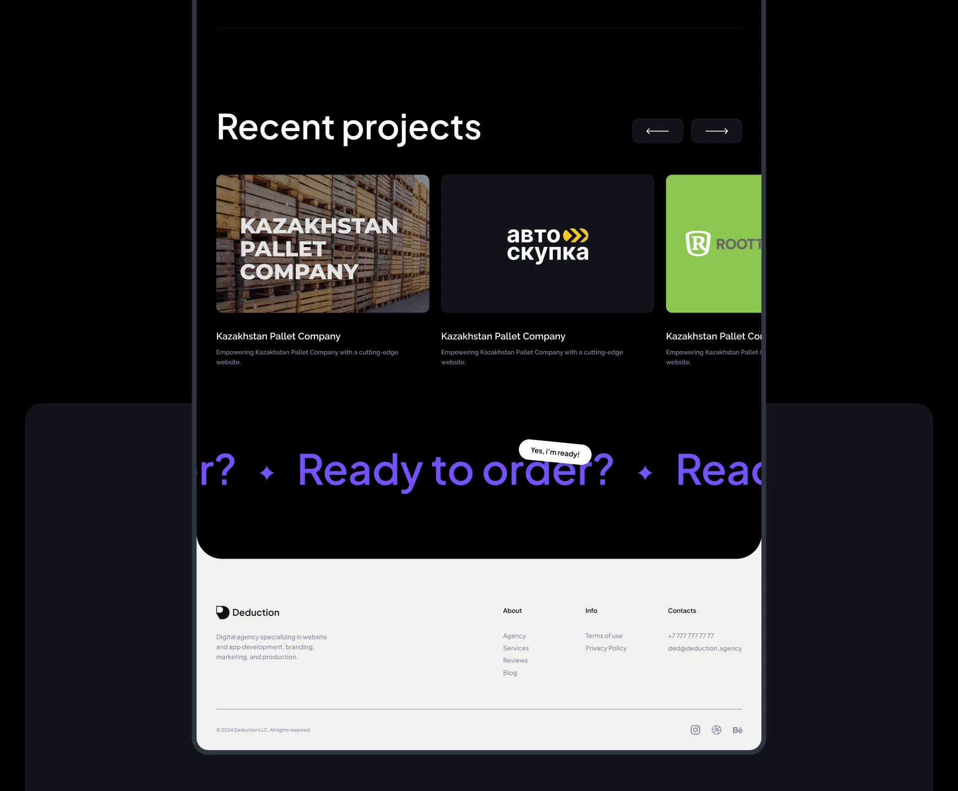 Deduction | Web Design & Identity for Digital agency — Изображение №9 — Интерфейсы, Брендинг на Dprofile