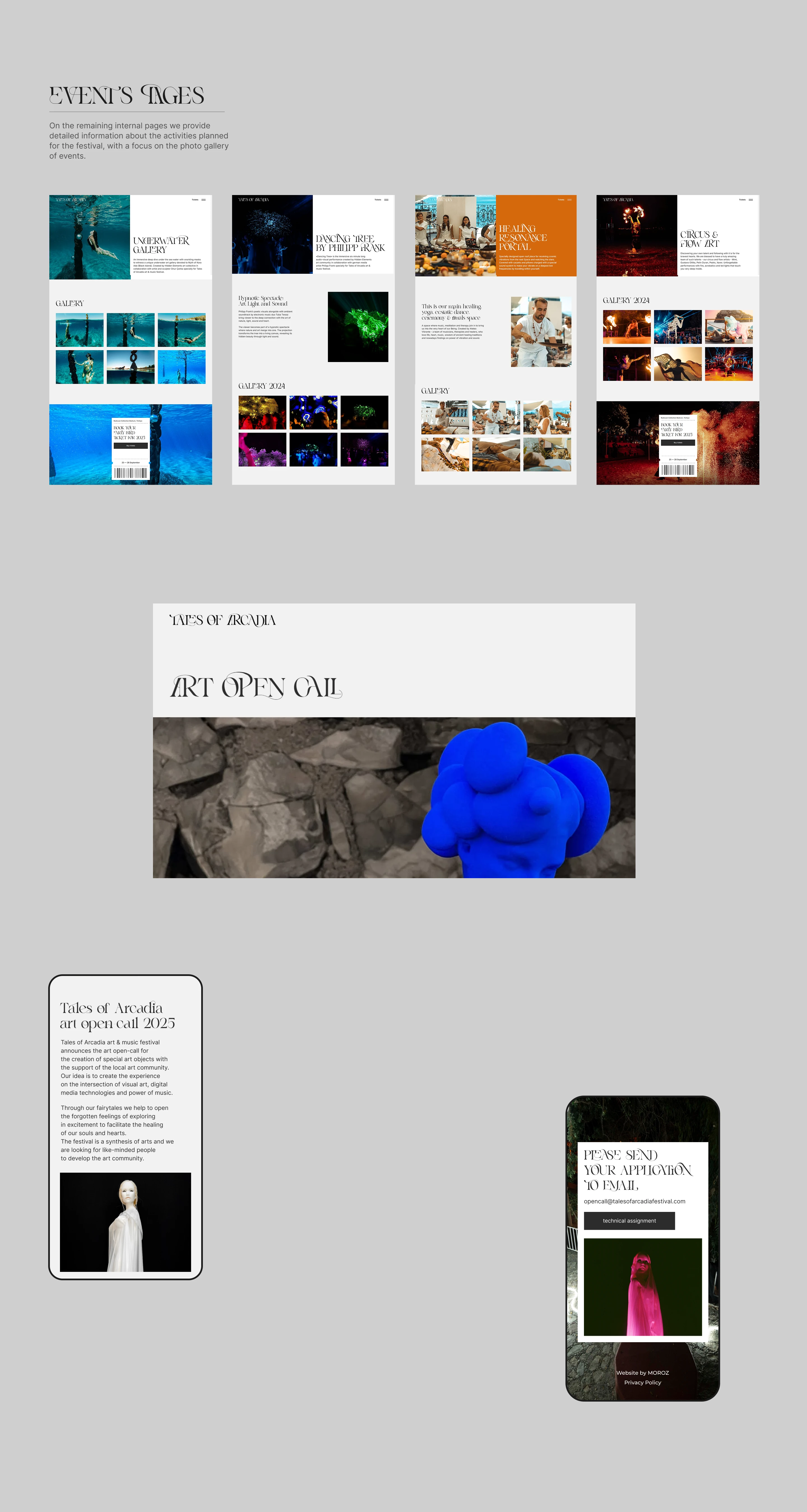 Tales of Arcadia | Web | Art & music Festival — Изображение №5 — Интерфейсы, Графика на Dprofile