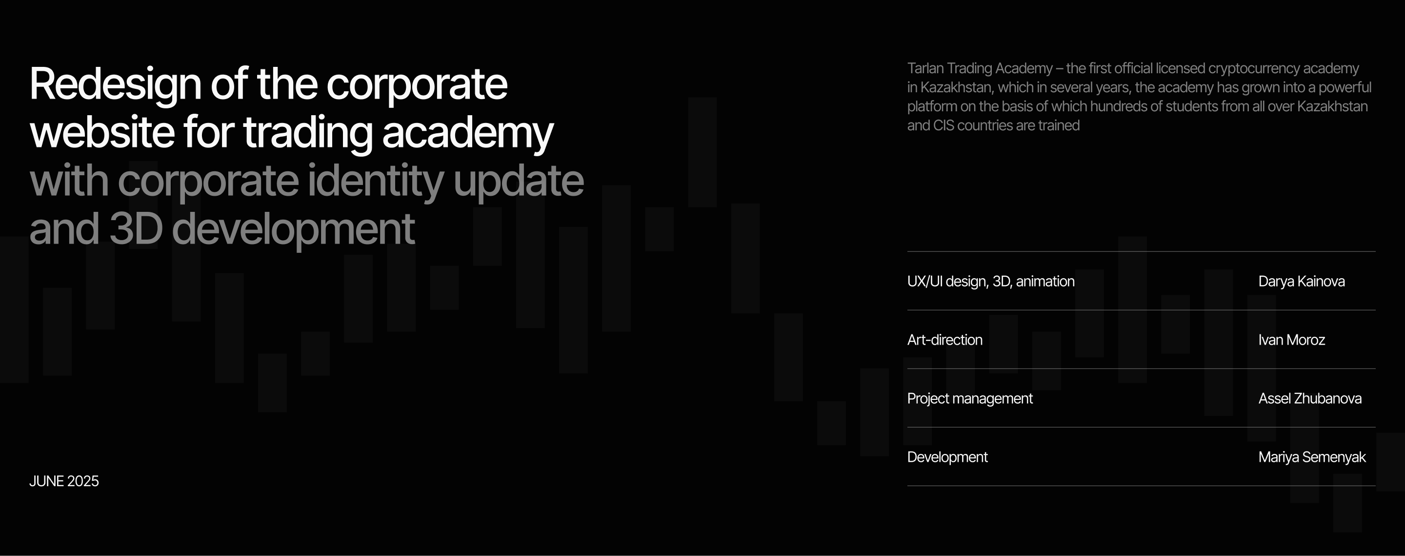 Tarlan Trading Academy — Изображение №2 — Интерфейсы, Анимация на Dprofile