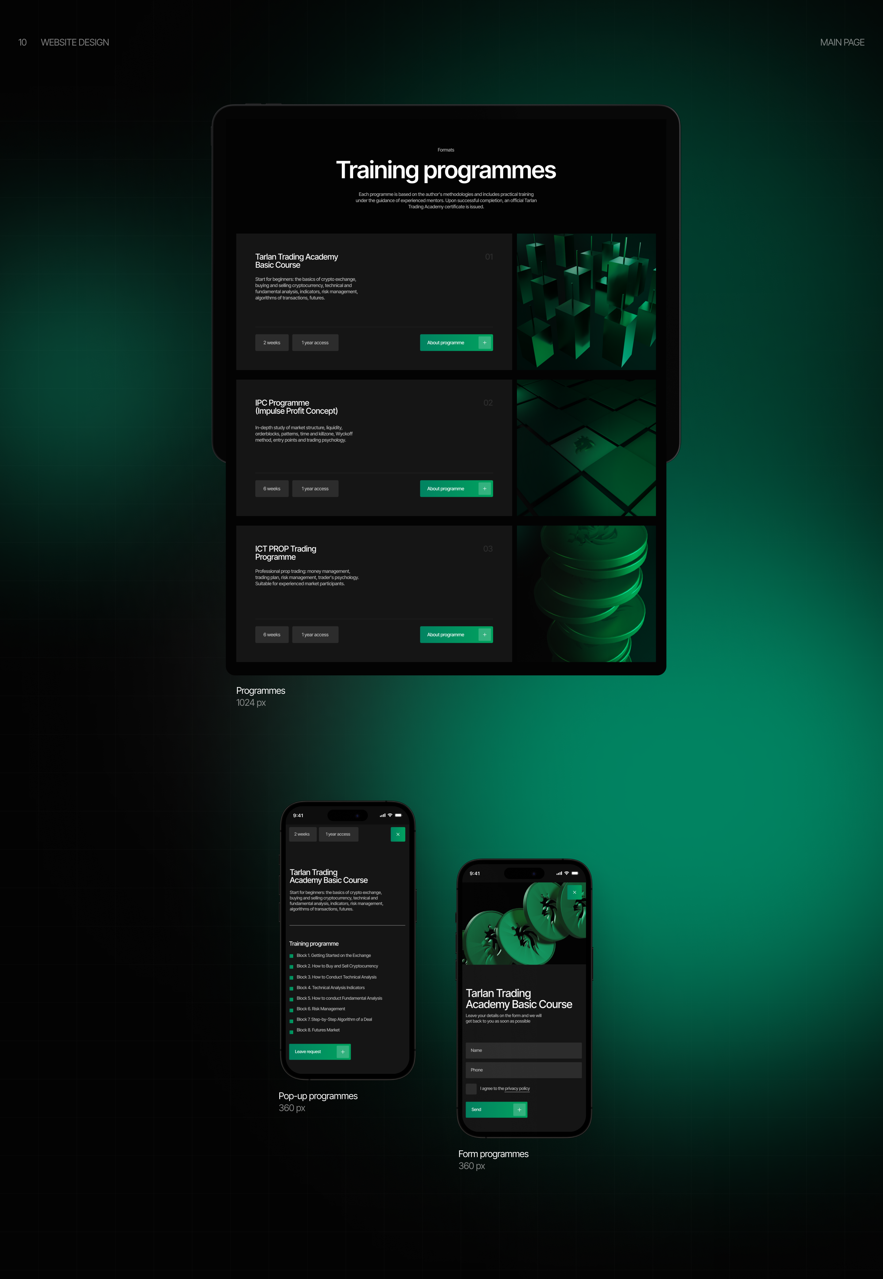 Tarlan Trading Academy — Изображение №7 — Интерфейсы, Анимация на Dprofile
