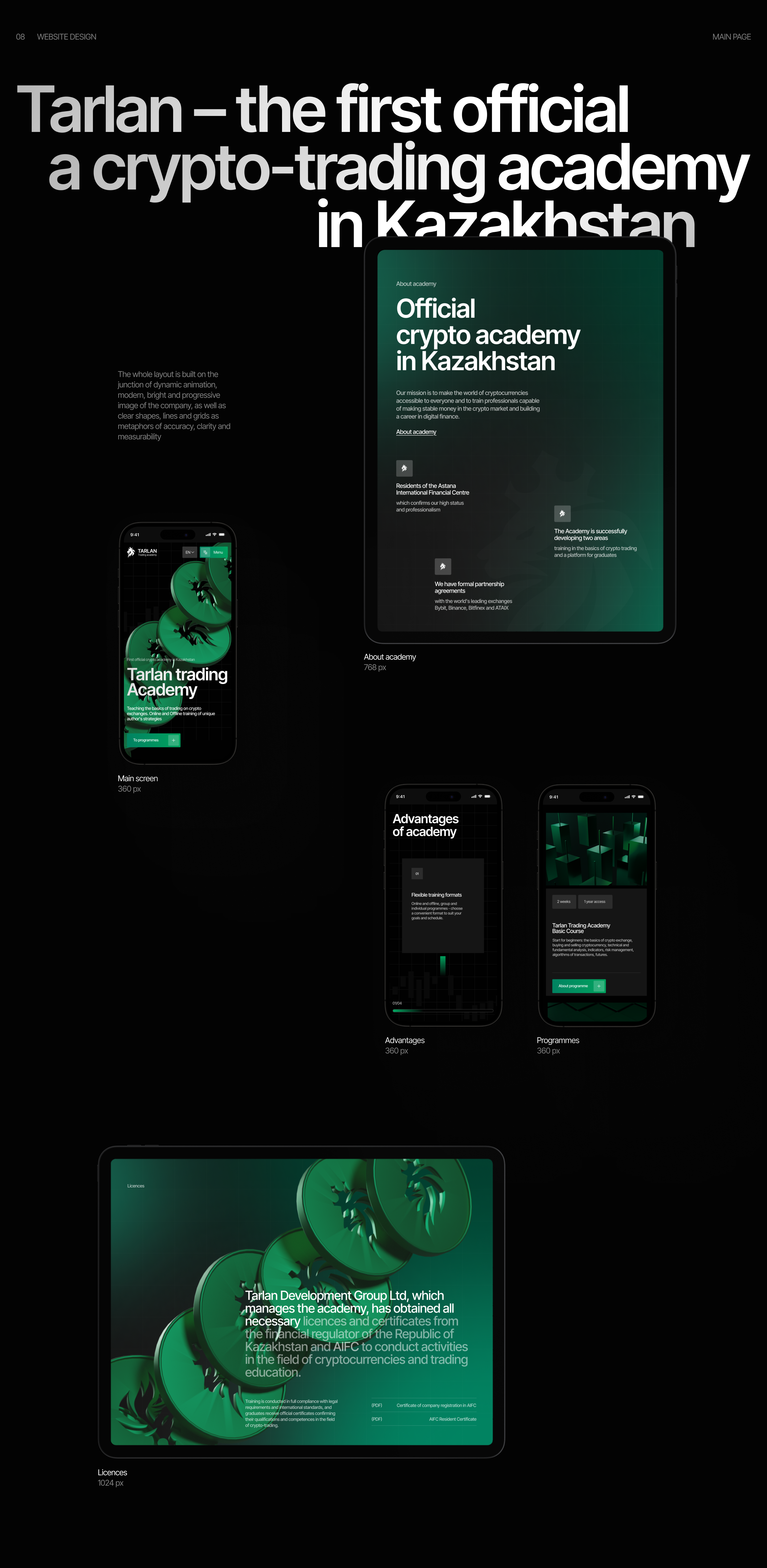 Tarlan Trading Academy — Изображение №5 — Интерфейсы, Анимация на Dprofile