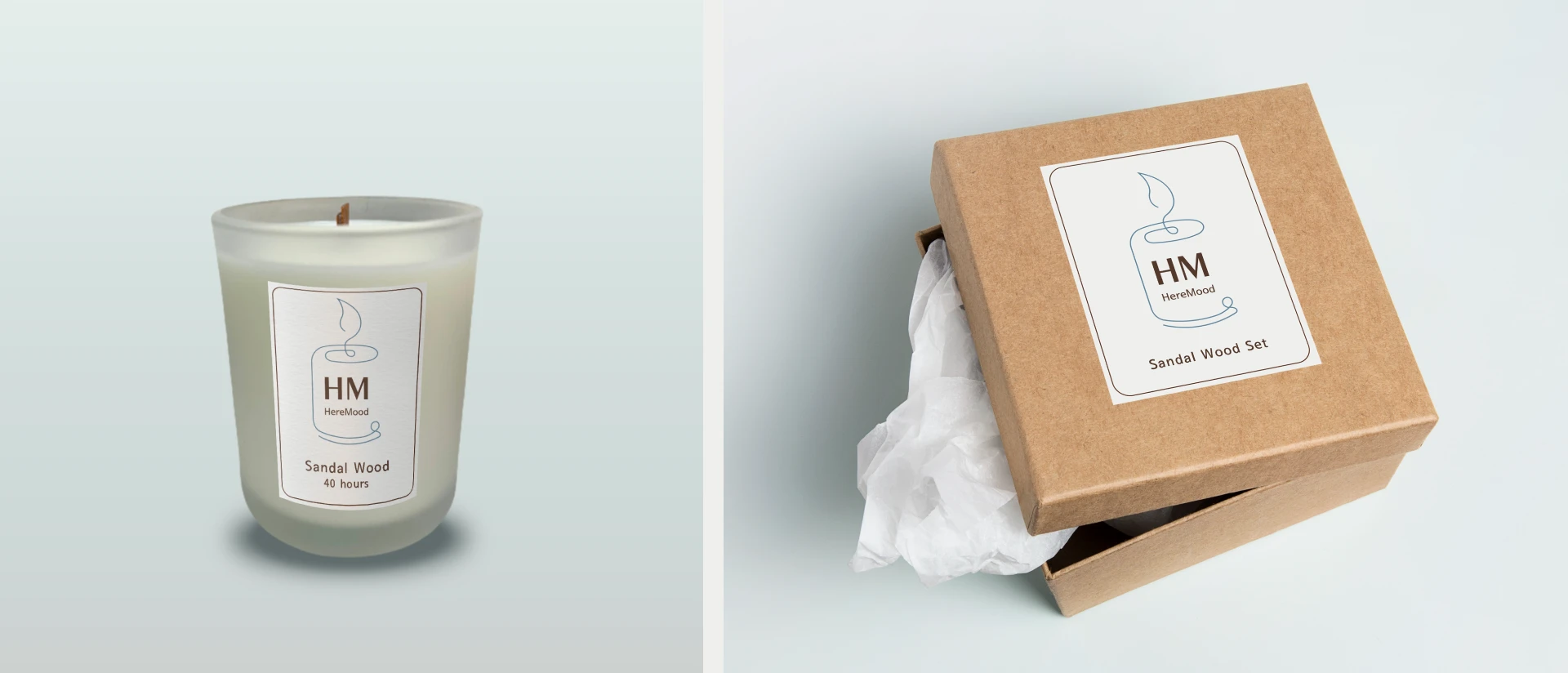 HereMood (логотип для магазина товаров для свечеварения)) — Изображение №4 — Брендинг на Dprofile