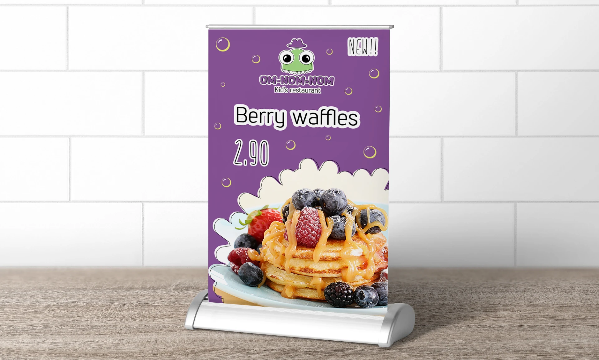 OM-NOM-NOM (детский ресторан) — Изображение №6 — Брендинг, Графика на Dprofile