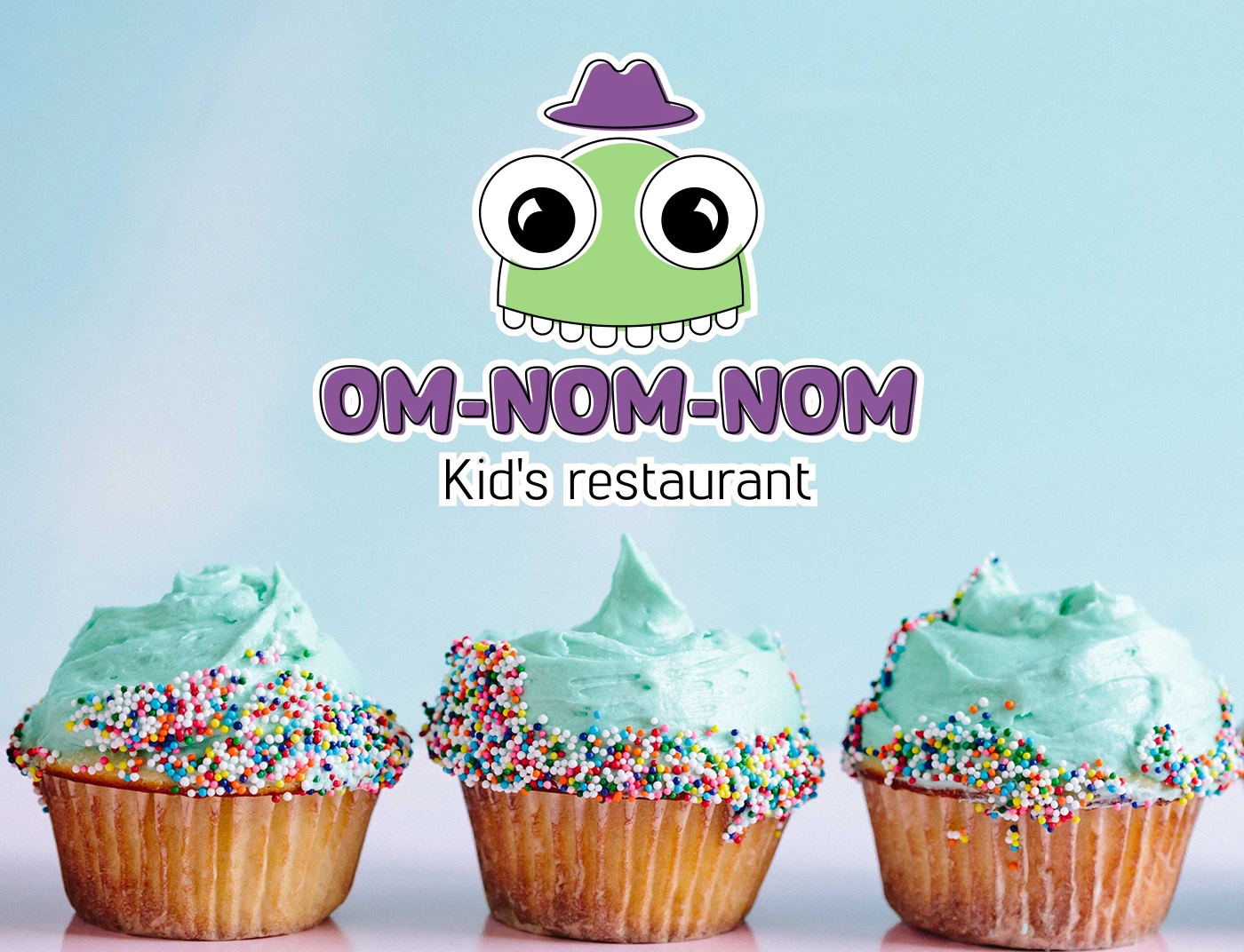 OM-NOM-NOM (детский ресторан) — Изображение №1 — Брендинг, Графика на Dprofile